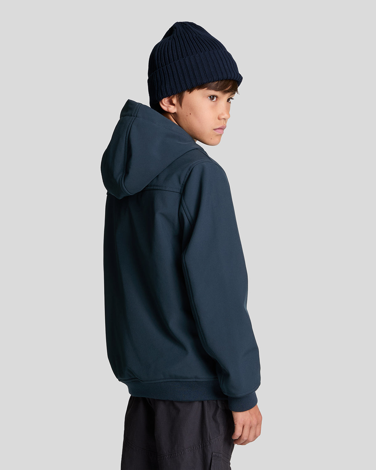 LYLE & SCOTT SoftShell Hooded Jacket Mørkeblå - Farmor Ingvarda