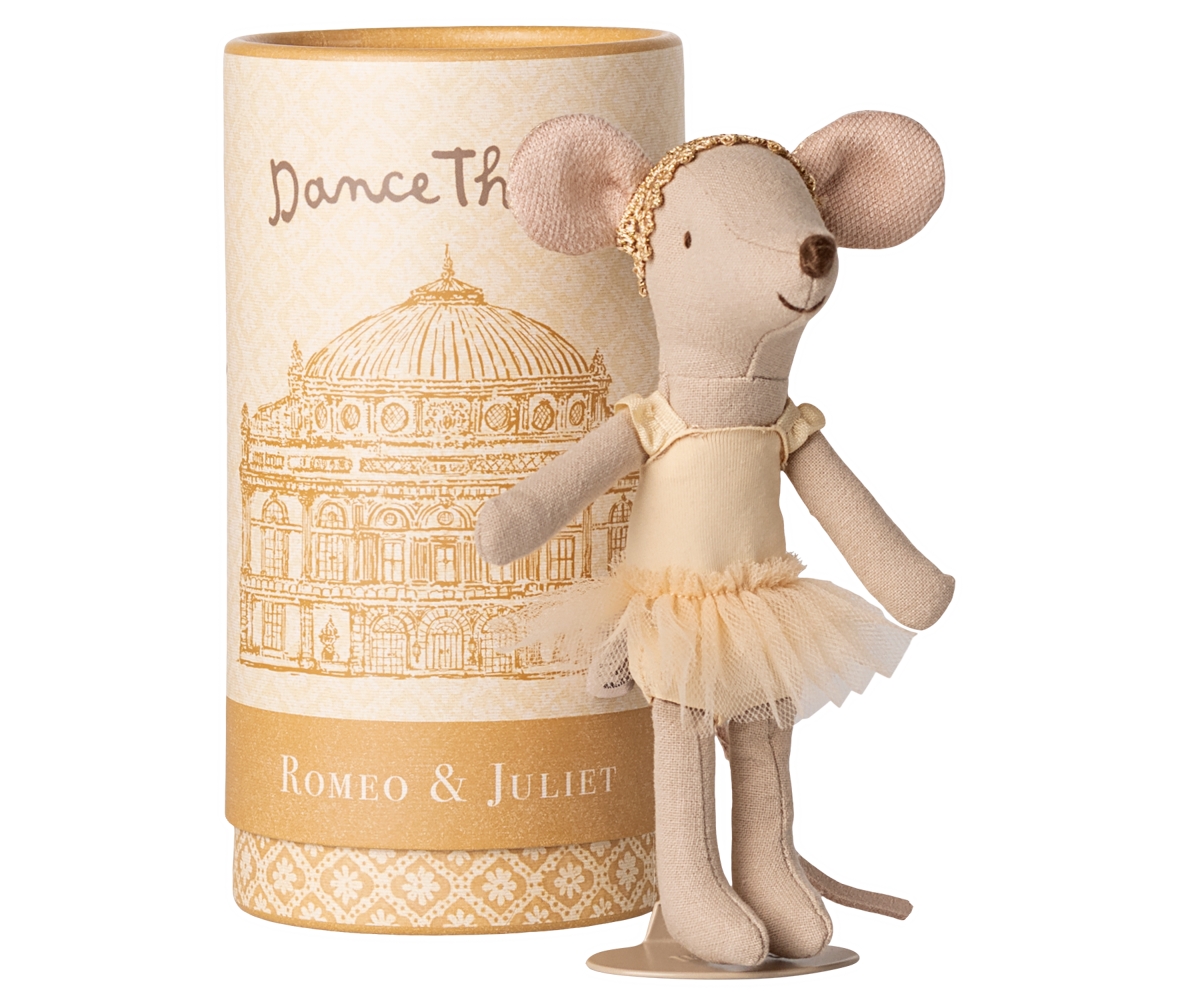 MAILEG Ballet dancer mouse,Big sister Gul - Farmor Ingvarda