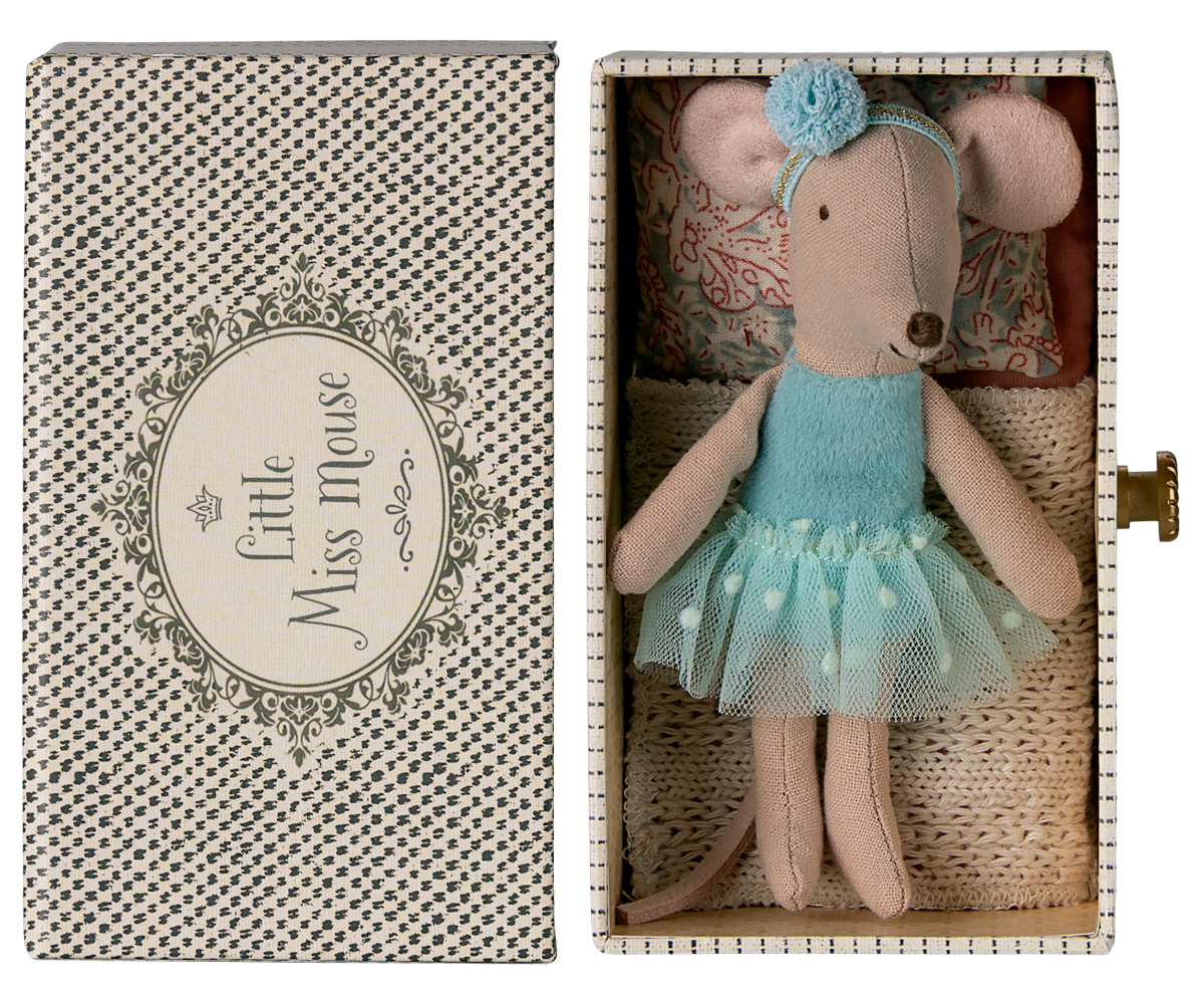 MAILEG Dance mouse in daybed,Little sister - Farmor Ingvarda
