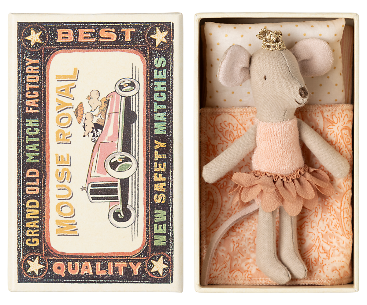 MAILEG Princess mouse,Little sister in box - Farmor Ingvarda