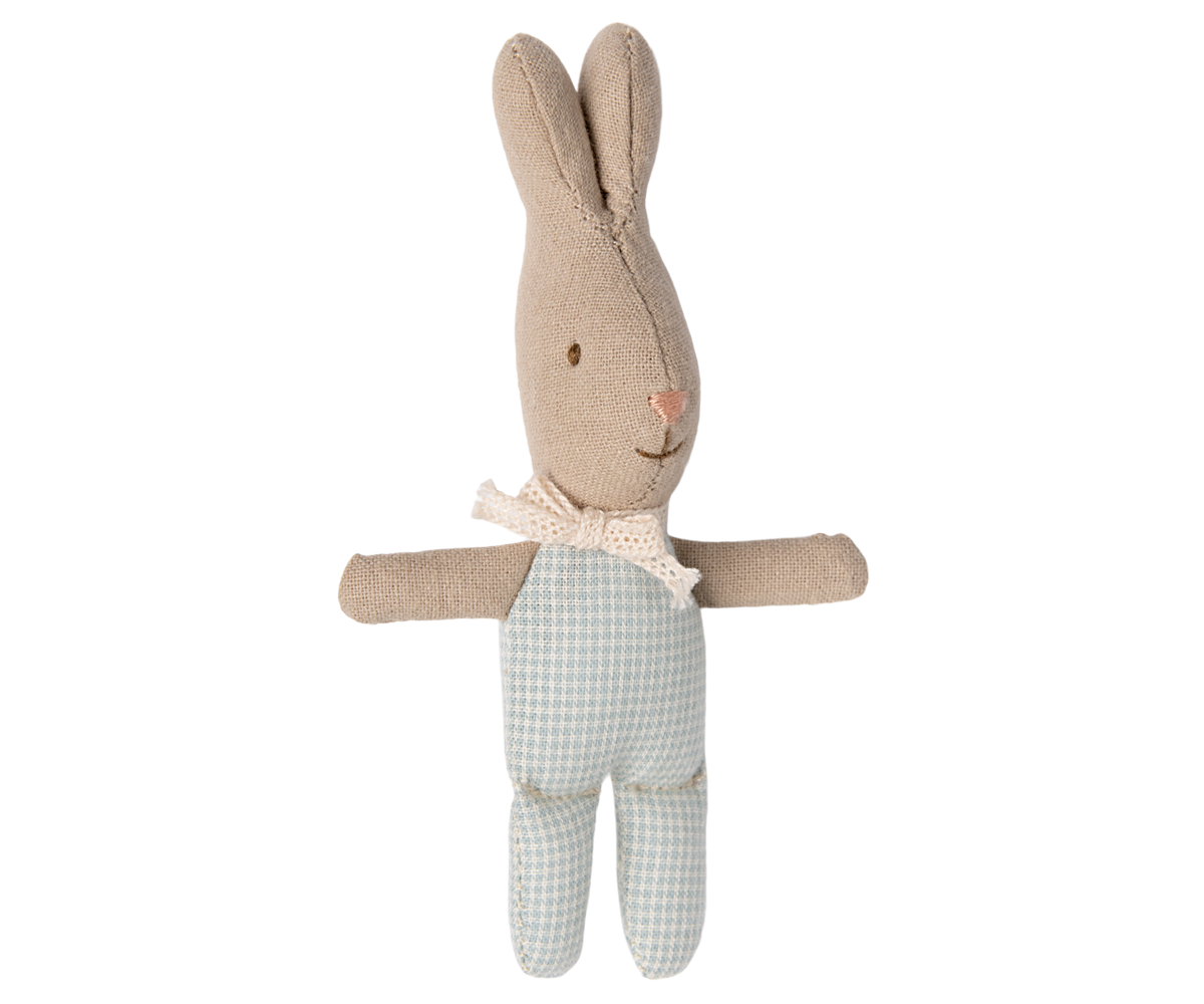 MAILEG Rabbit MY,ruter Lyseblå - Farmor Ingvarda