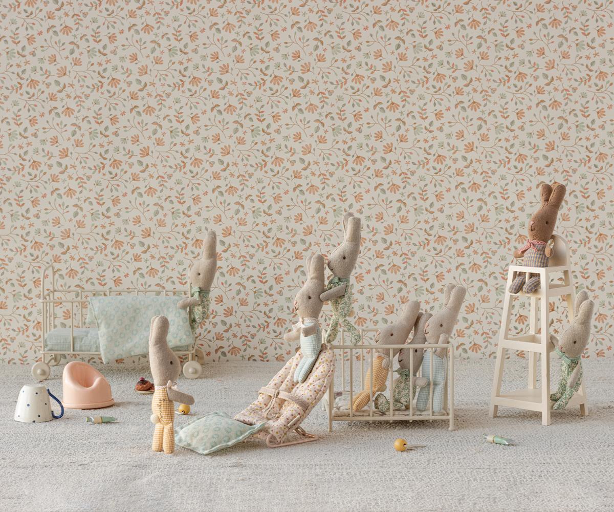 MAILEG Rabbit MY,ruter Rød - Farmor Ingvarda