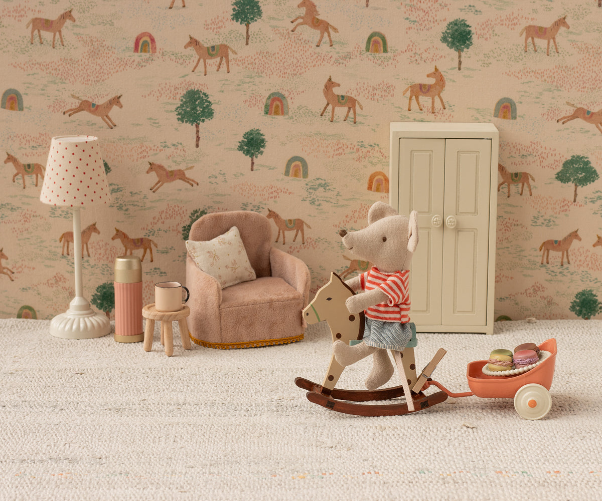 MAILEG Rocking Horse,Mouse - Farmor Ingvarda