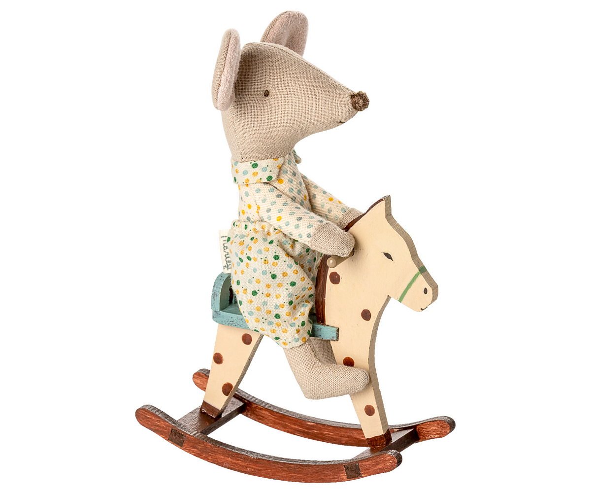 MAILEG Rocking Horse,Mouse - Farmor Ingvarda
