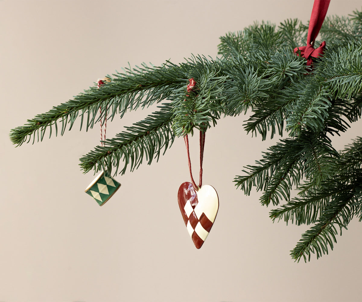 MAILEG Metal ornament, Large Heart Rød - Farmor Ingvarda