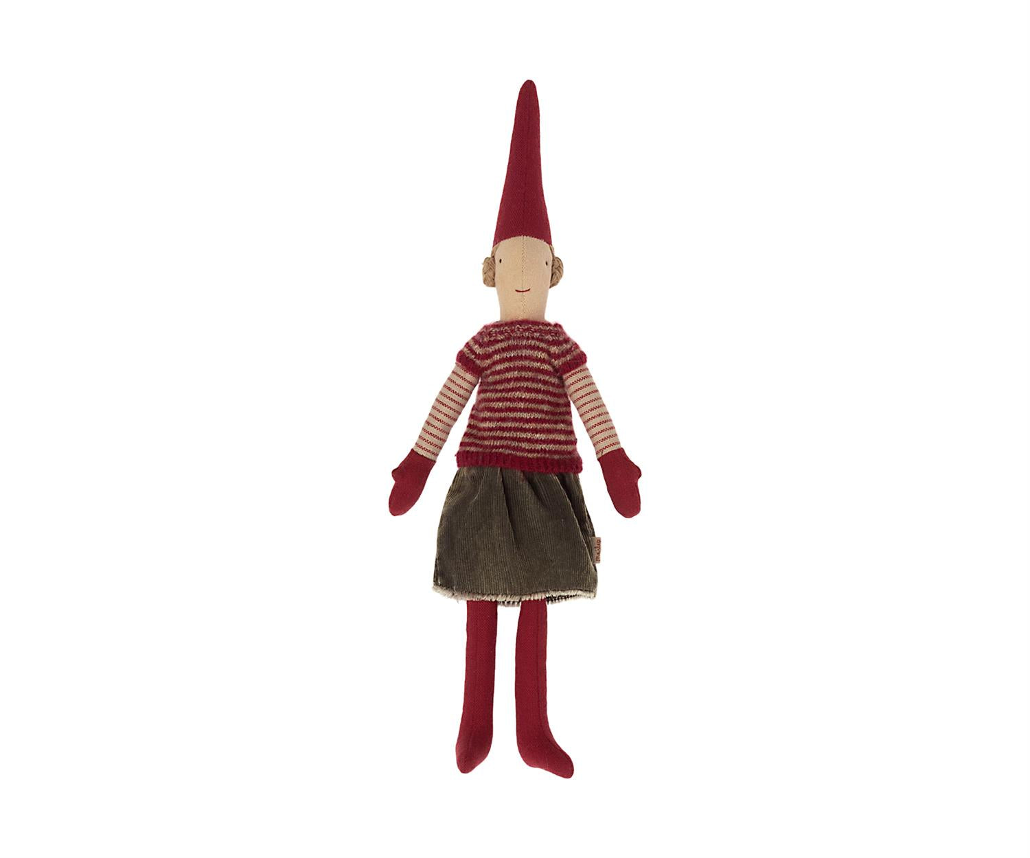 MAILEG Mini pixy,jente m/grått skjørt,30cm Grå - Farmor Ingvarda