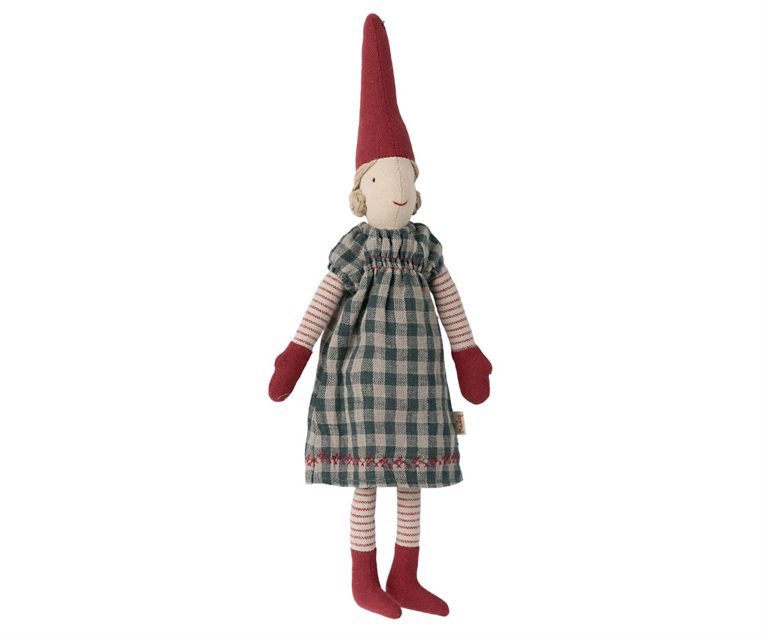 MAILEG Mini pixy,jente m/kjole,31cm - Farmor Ingvarda