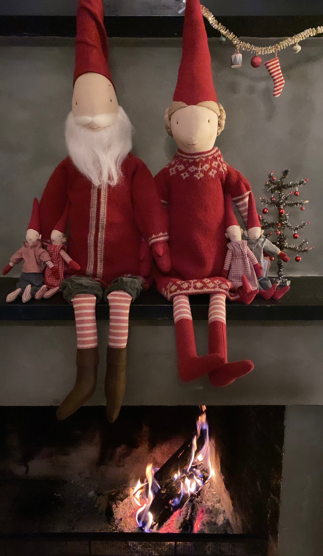 MAILEG Santa, 86cm Rød - Farmor Ingvarda