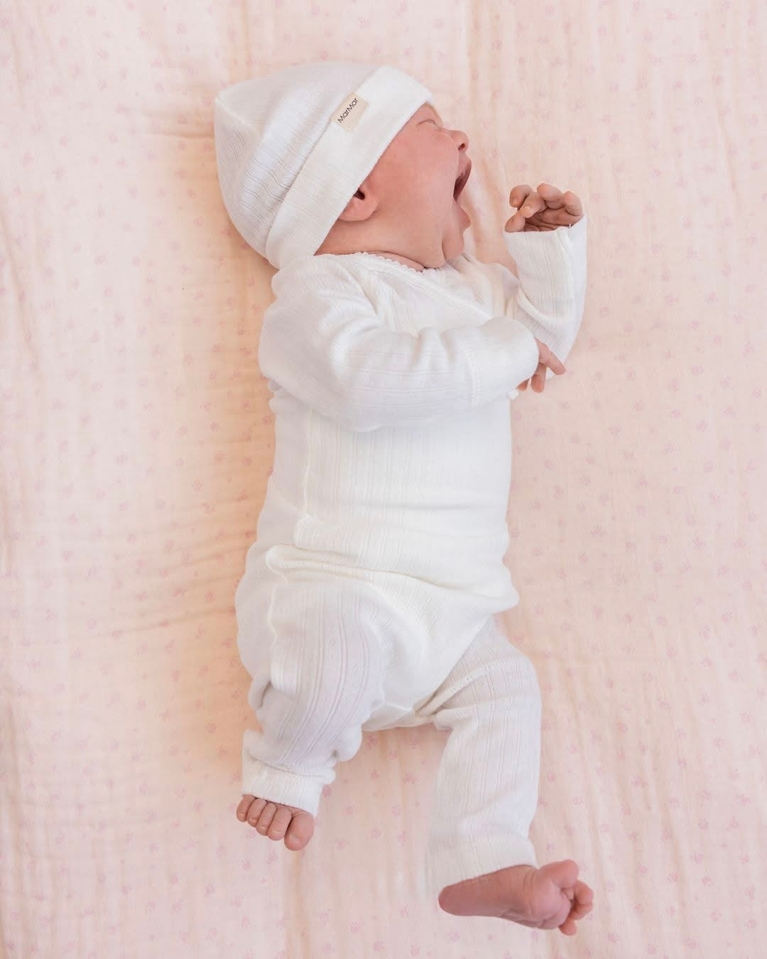 MARMAR COPENHAGEN 0-3ÅR Rula Modal Pointelle,Newborn Hvit - Farmor Ingvarda