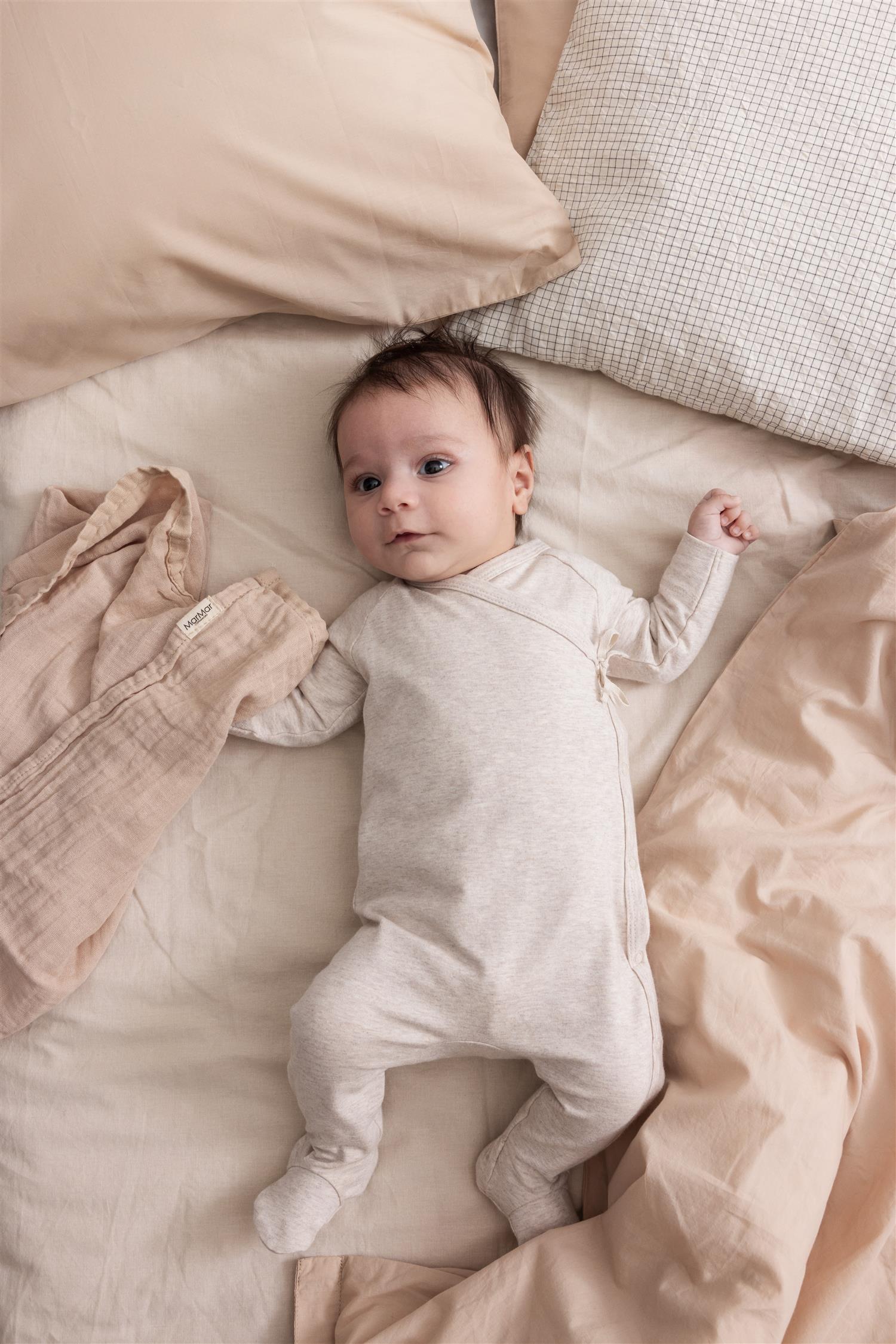 MARMAR COPENHAGEN Rubetta heldress,Newborn Beige Melert - Farmor Ingvarda
