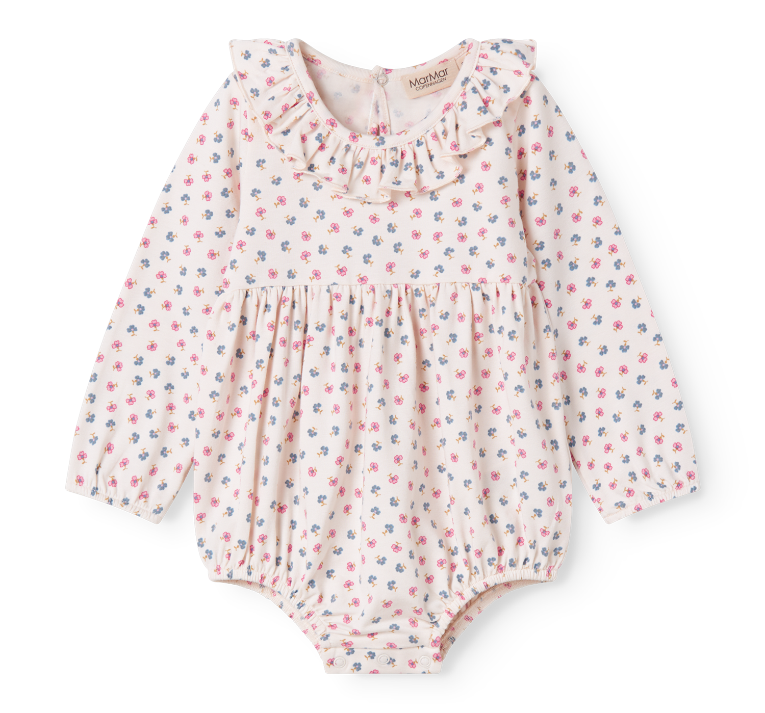 MARMAR COPENHAGEN 0-3ÅR Reba Body m/rysjekrage Blomstret - Farmor Ingvarda