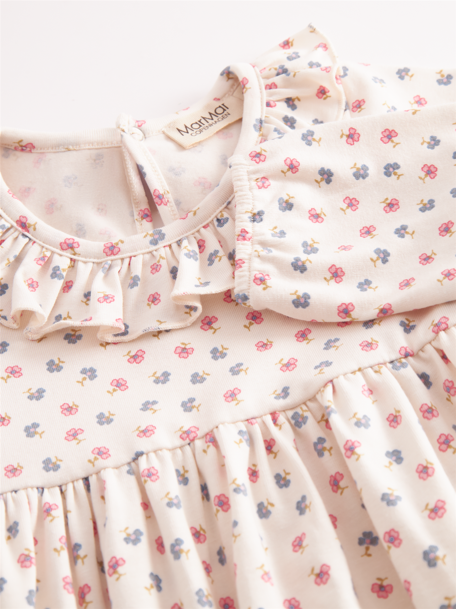 MARMAR COPENHAGEN 0-3ÅR Reba Body m/rysjekrage Blomstret - Farmor Ingvarda