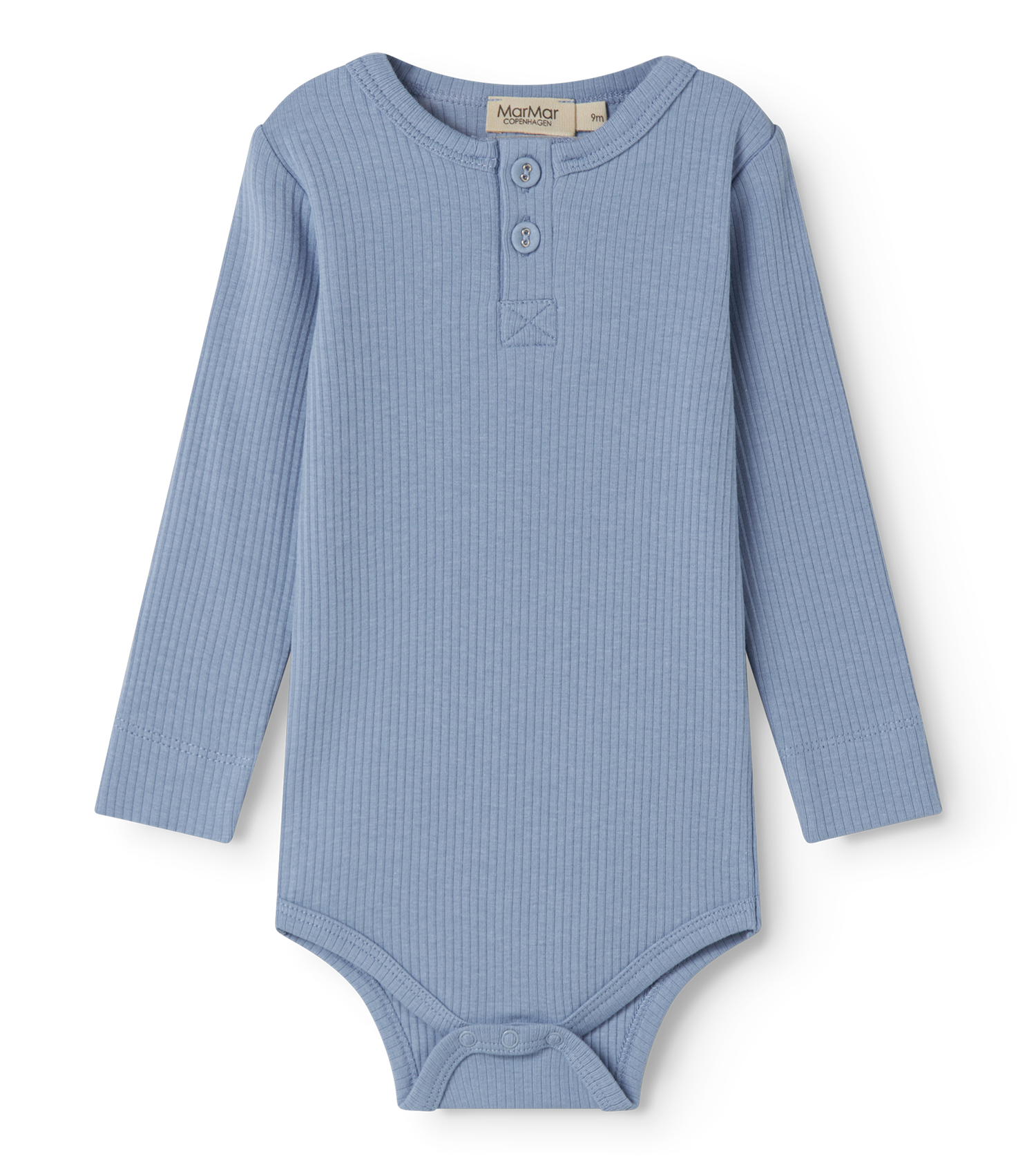 MARMAR COPENHAGEN 0-3ÅR Body LS m/knapper Blå - Farmor Ingvarda