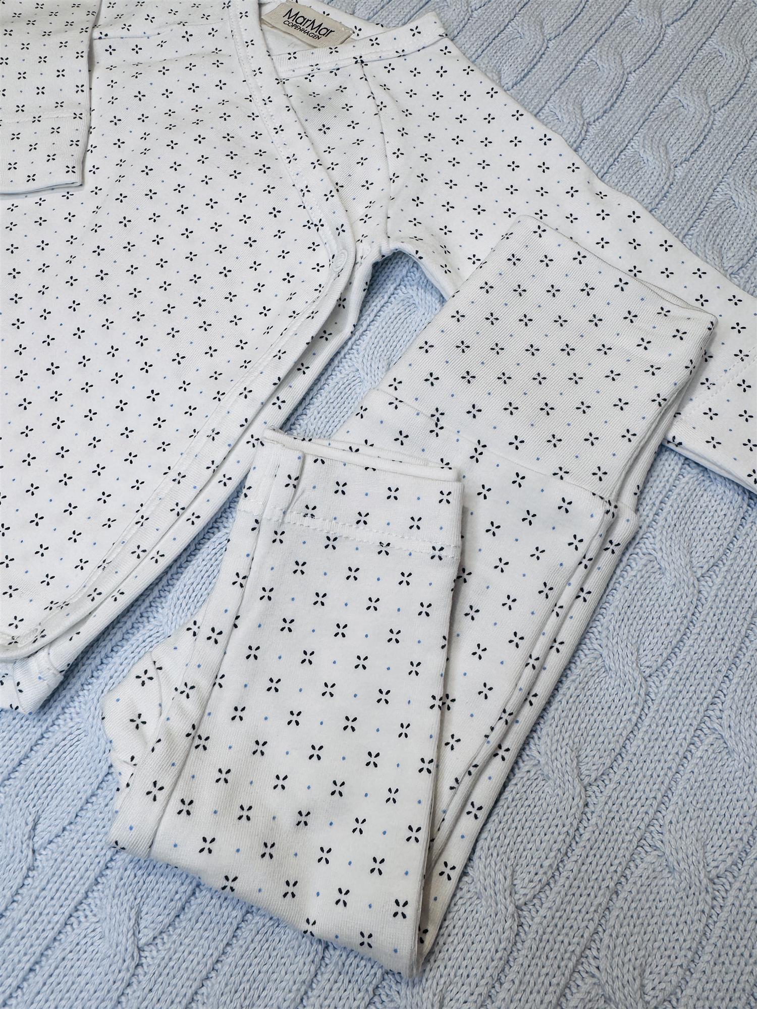 MARMAR COPENHAGEN 0-3ÅR Piva pants,Newborn Hvit/Blå - Farmor Ingvarda