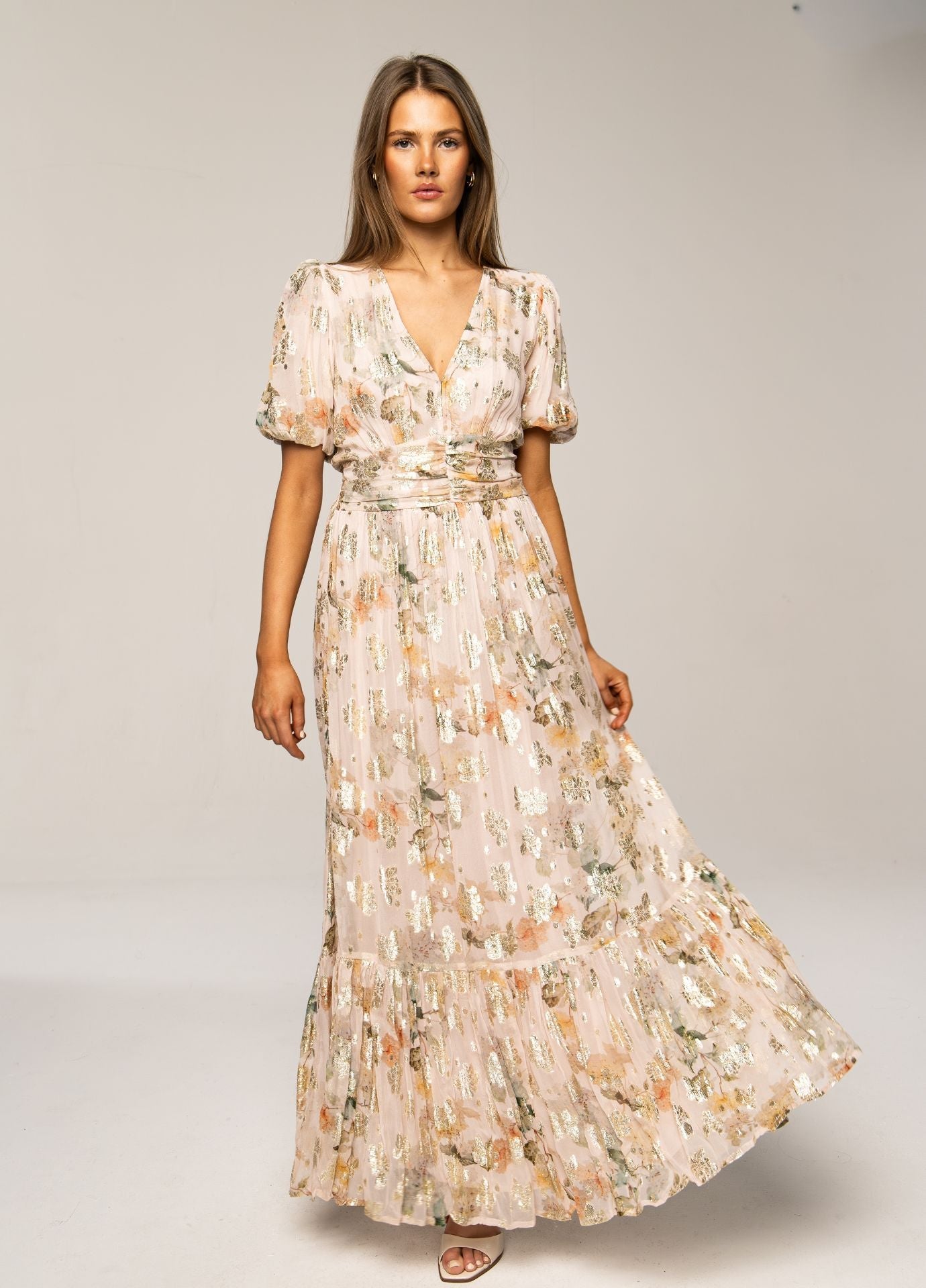 MISSMAYA Heena Dress Shimmering Garden - Farmor Ingvarda