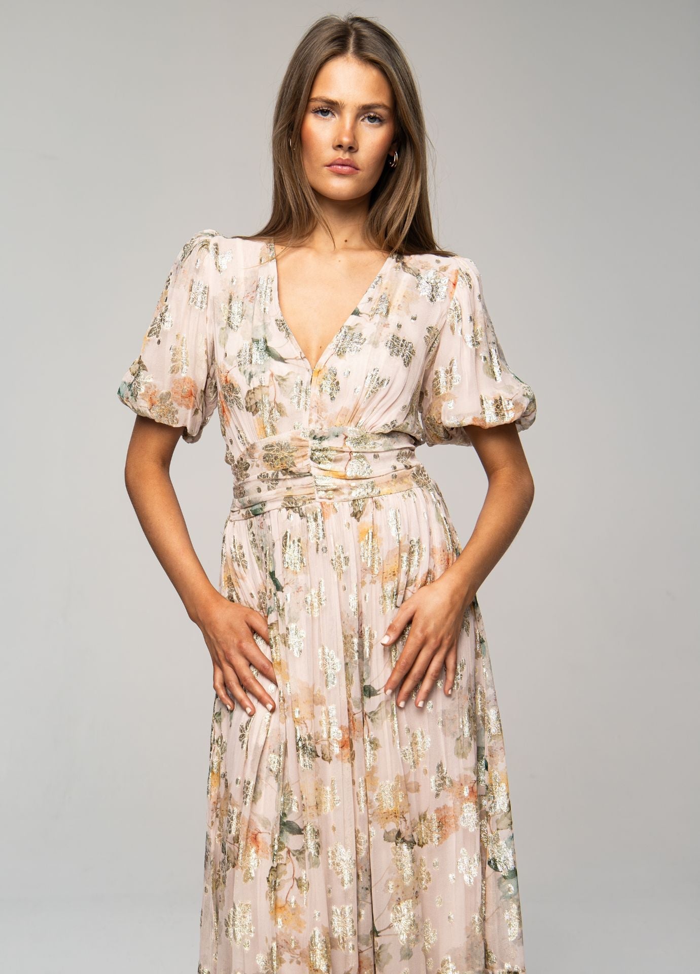 MISSMAYA Heena Dress Shimmering Garden - Farmor Ingvarda
