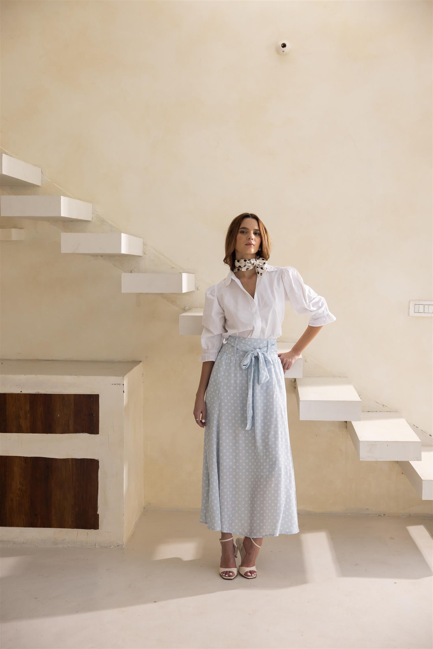 MISSMAYA Vanja Skirt Delicate Blue - Farmor Ingvarda