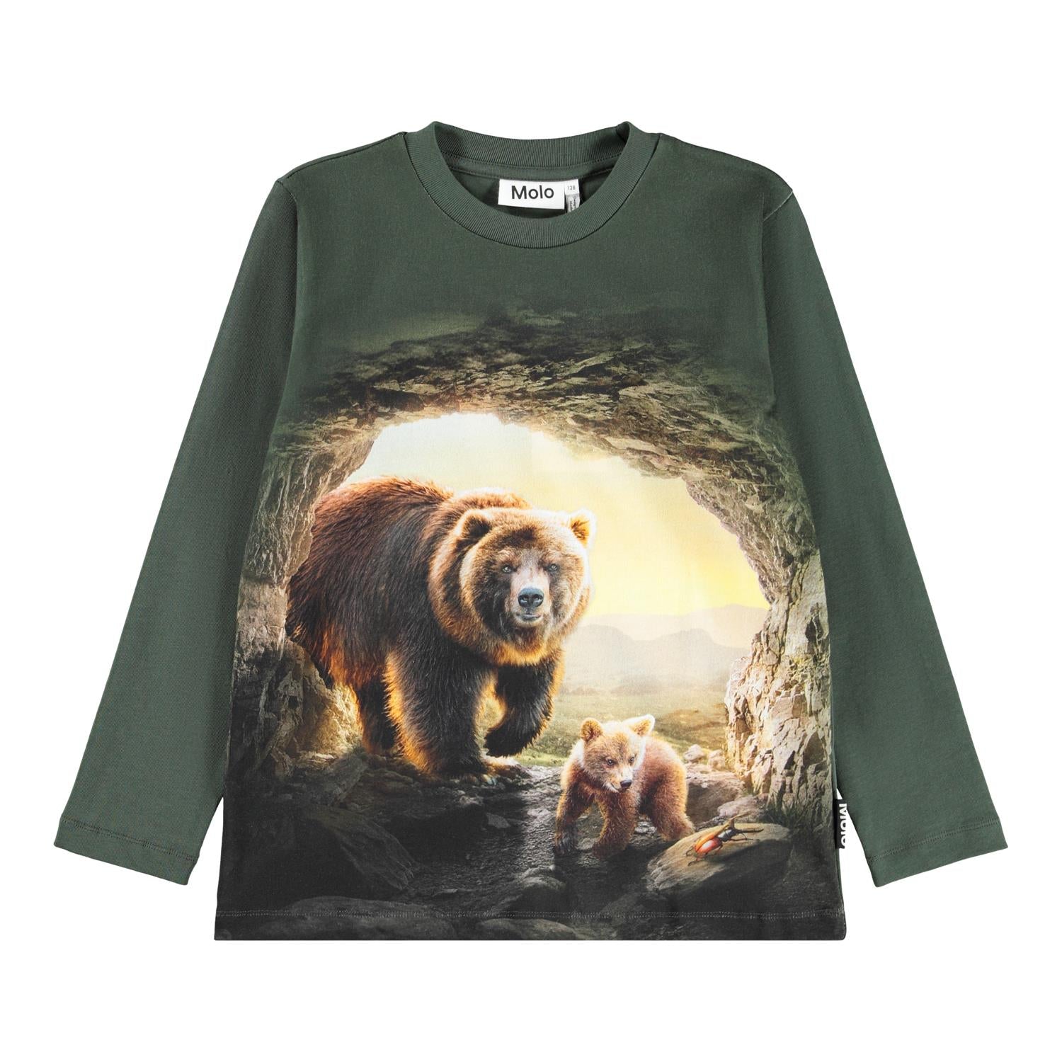 MOLO 4-12ÅR Reif genser,Bears Oliven - Farmor Ingvarda