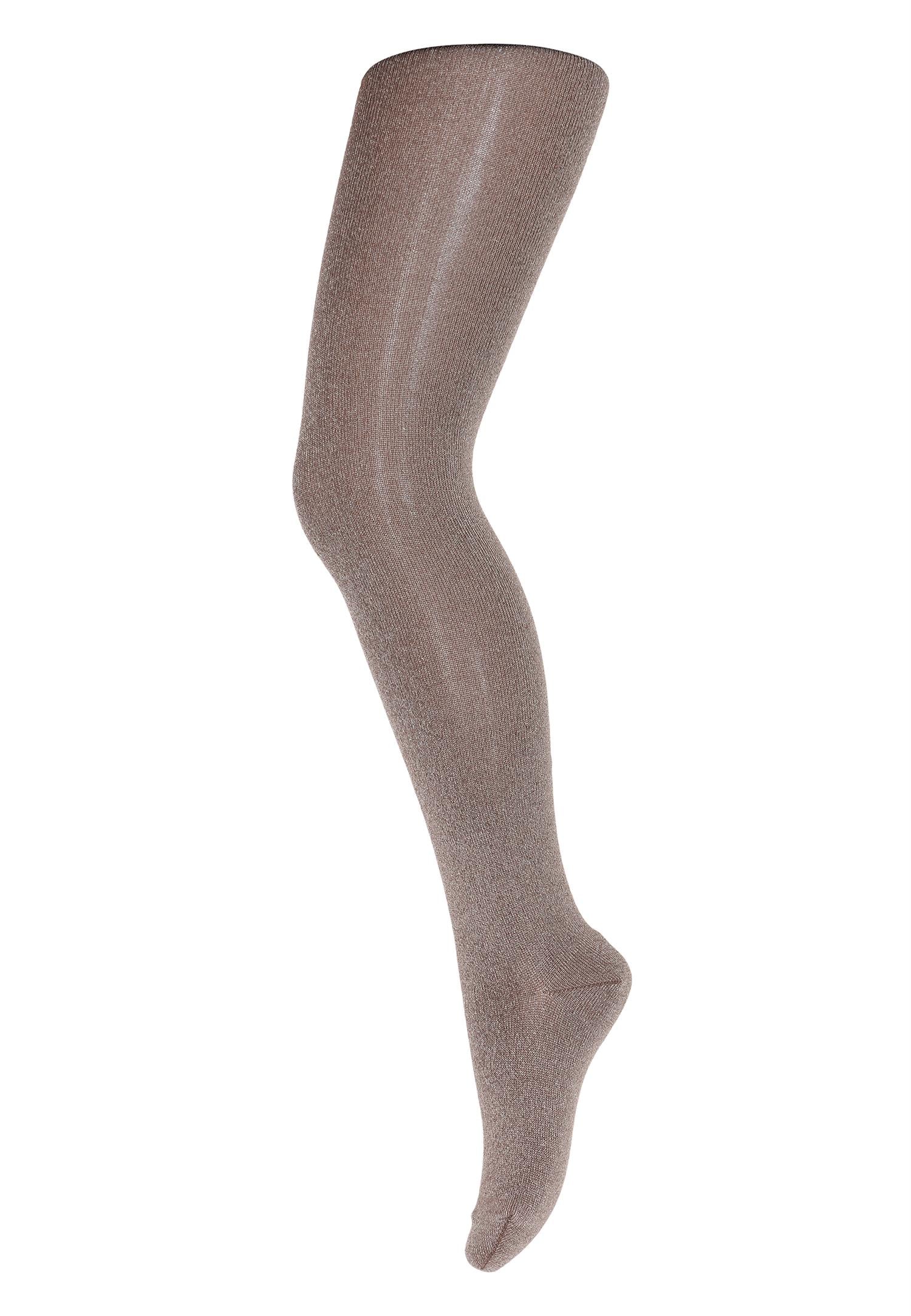 MP Str.bukse 385  Brown glitter Glitter - Farmor Ingvarda