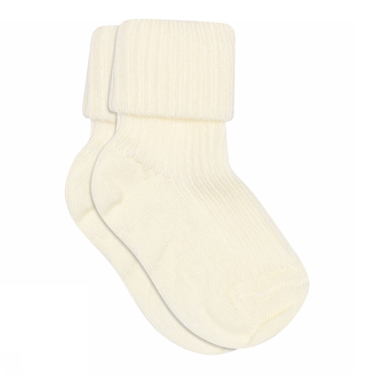 MP Ull sokker ribb Off-White - Farmor Ingvarda