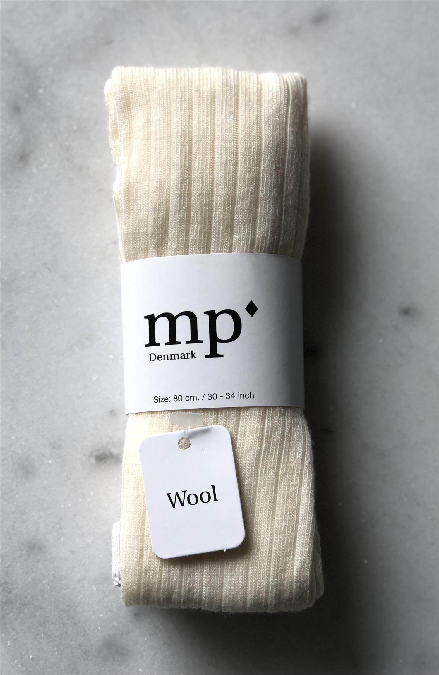 MP Str.bukse Ull ribb Off-White - Farmor Ingvarda