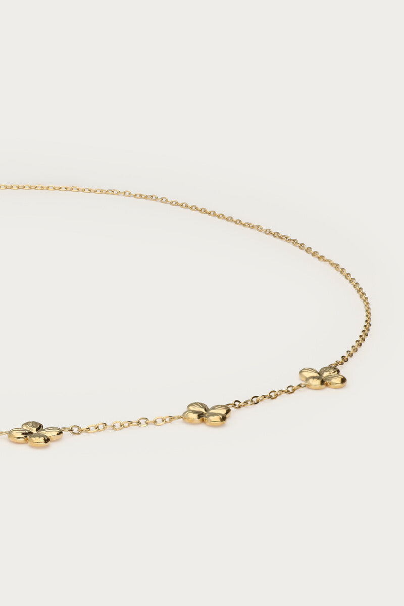 MY JEWELLERY Botanical necklace with three clover flowers - Farmor Ingvarda