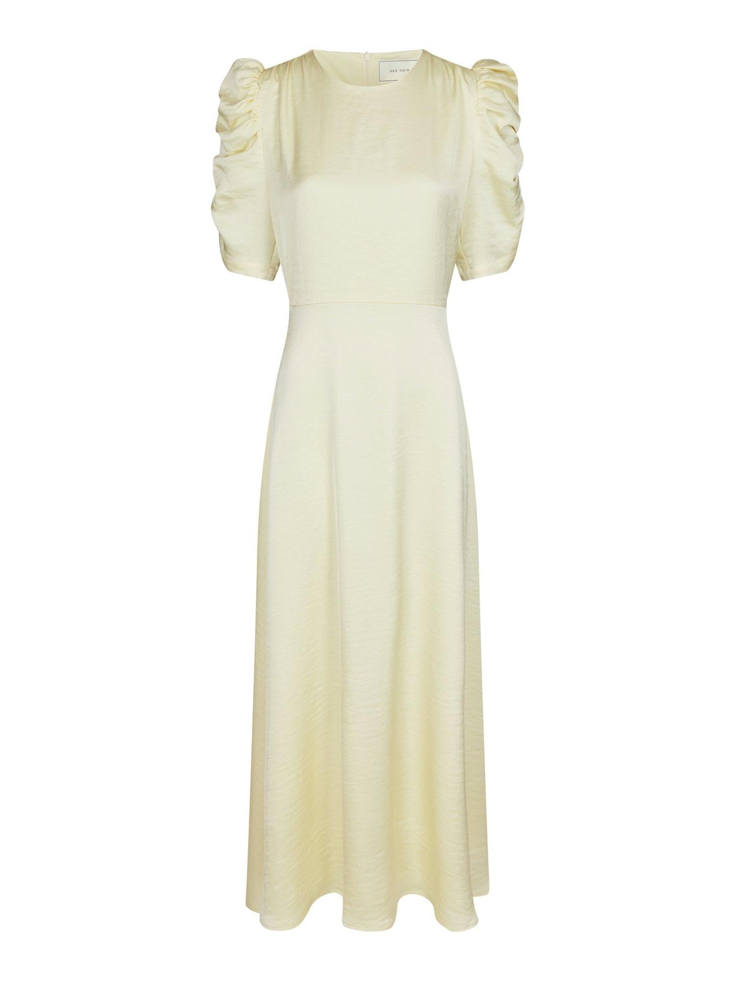 NEO NOIR Benuti Solid Dress Light Yellow - Farmor Ingvarda