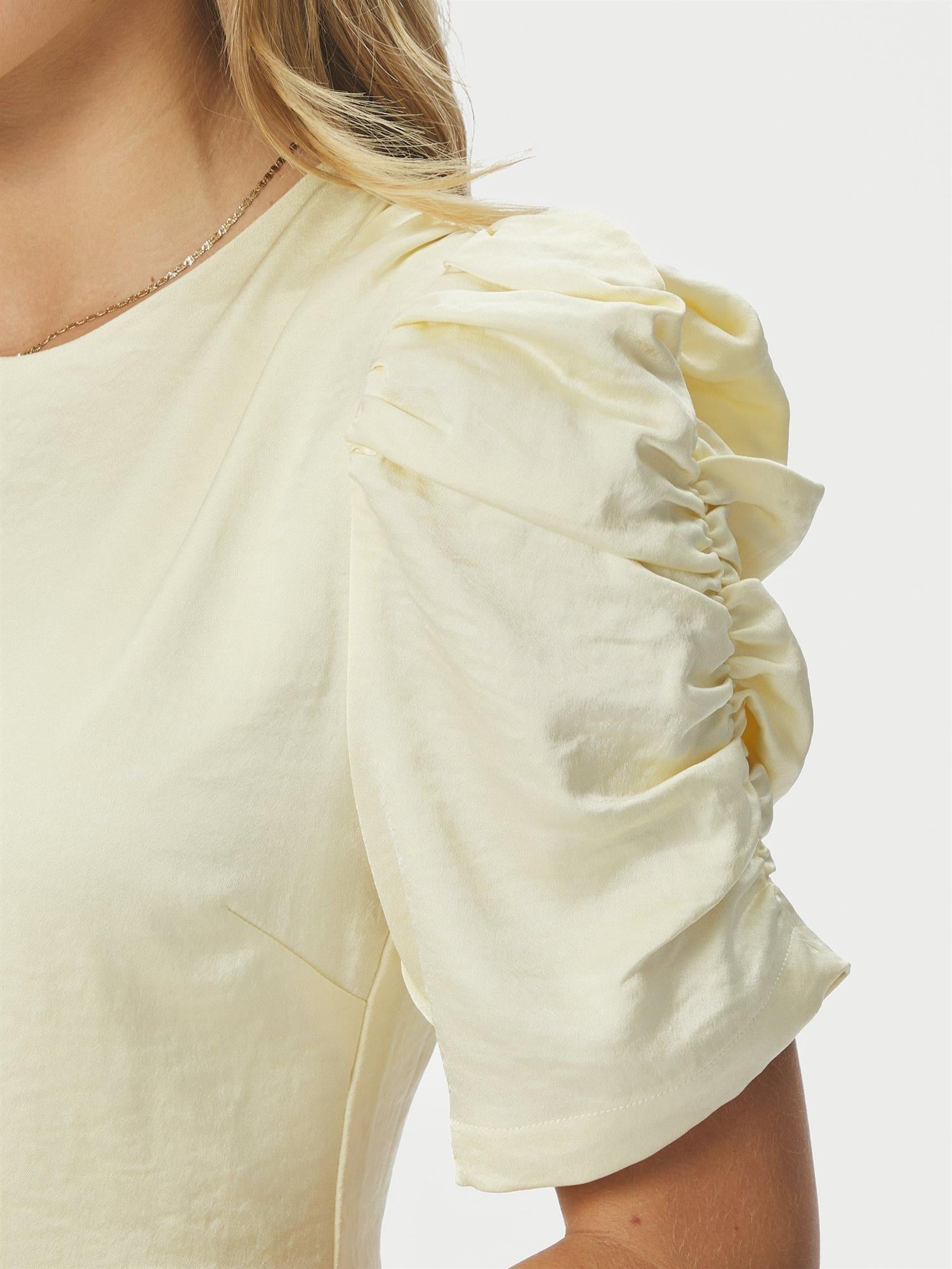 NEO NOIR Benuti Solid Dress Light Yellow - Farmor Ingvarda