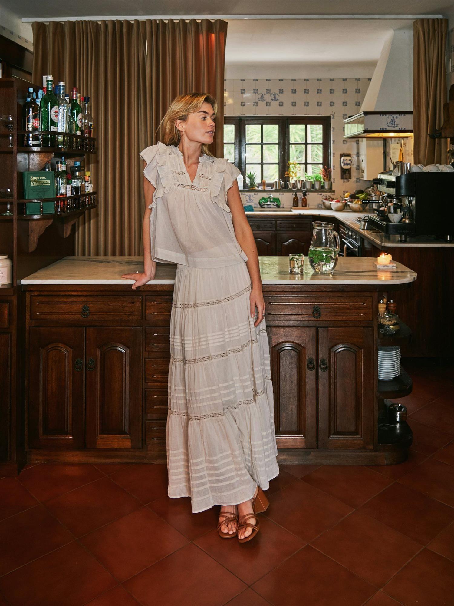 NEO NOIR Felicia Voile Skirt - Farmor Ingvarda