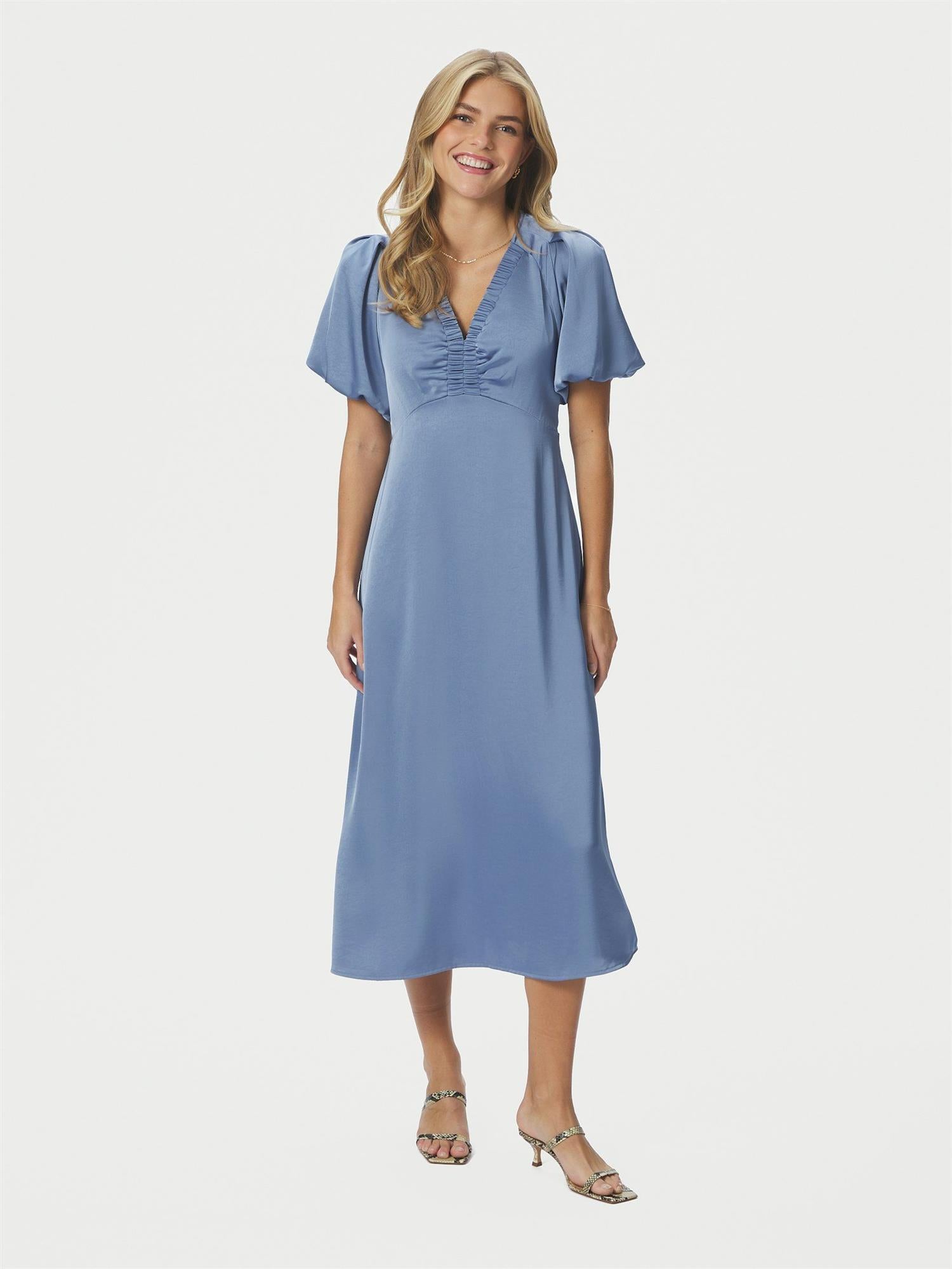 NEO NOIR Illana Heavy Sateen Smoke Blue - Farmor Ingvarda