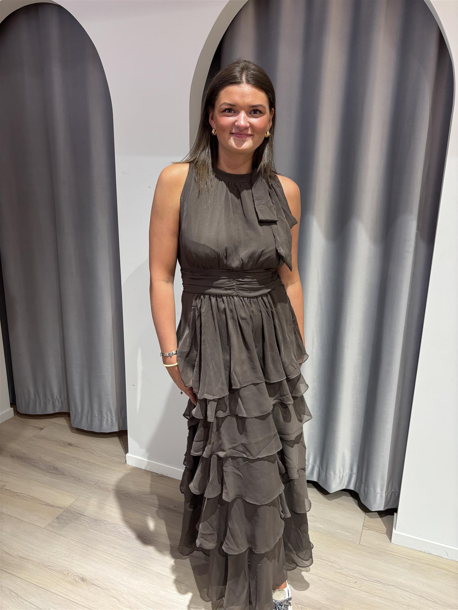 NEO NOIR Marli Solid Chiffon Dress - Farmor Ingvarda
