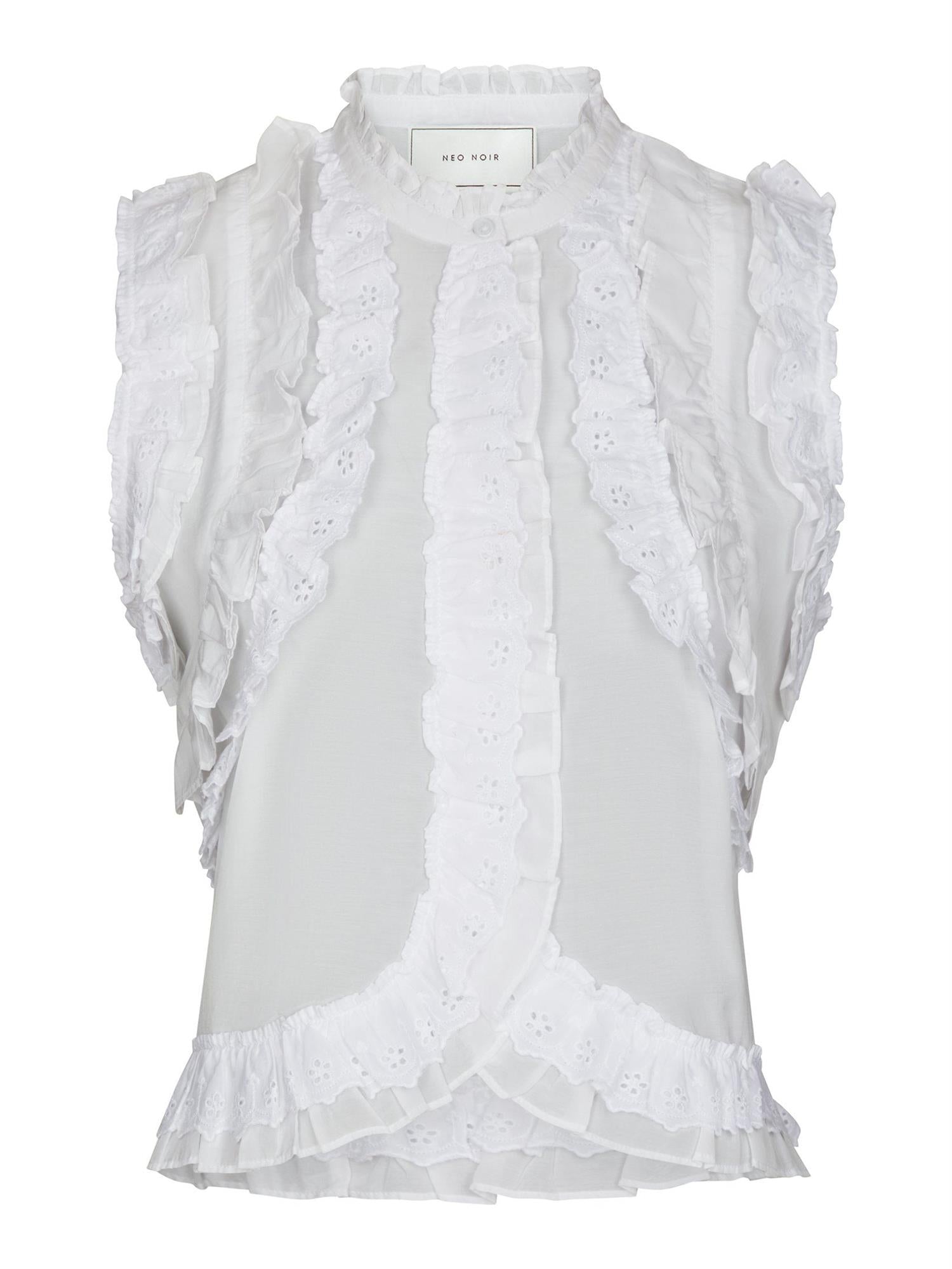 NEO NOIR Celia Ruffle Top - Farmor Ingvarda
