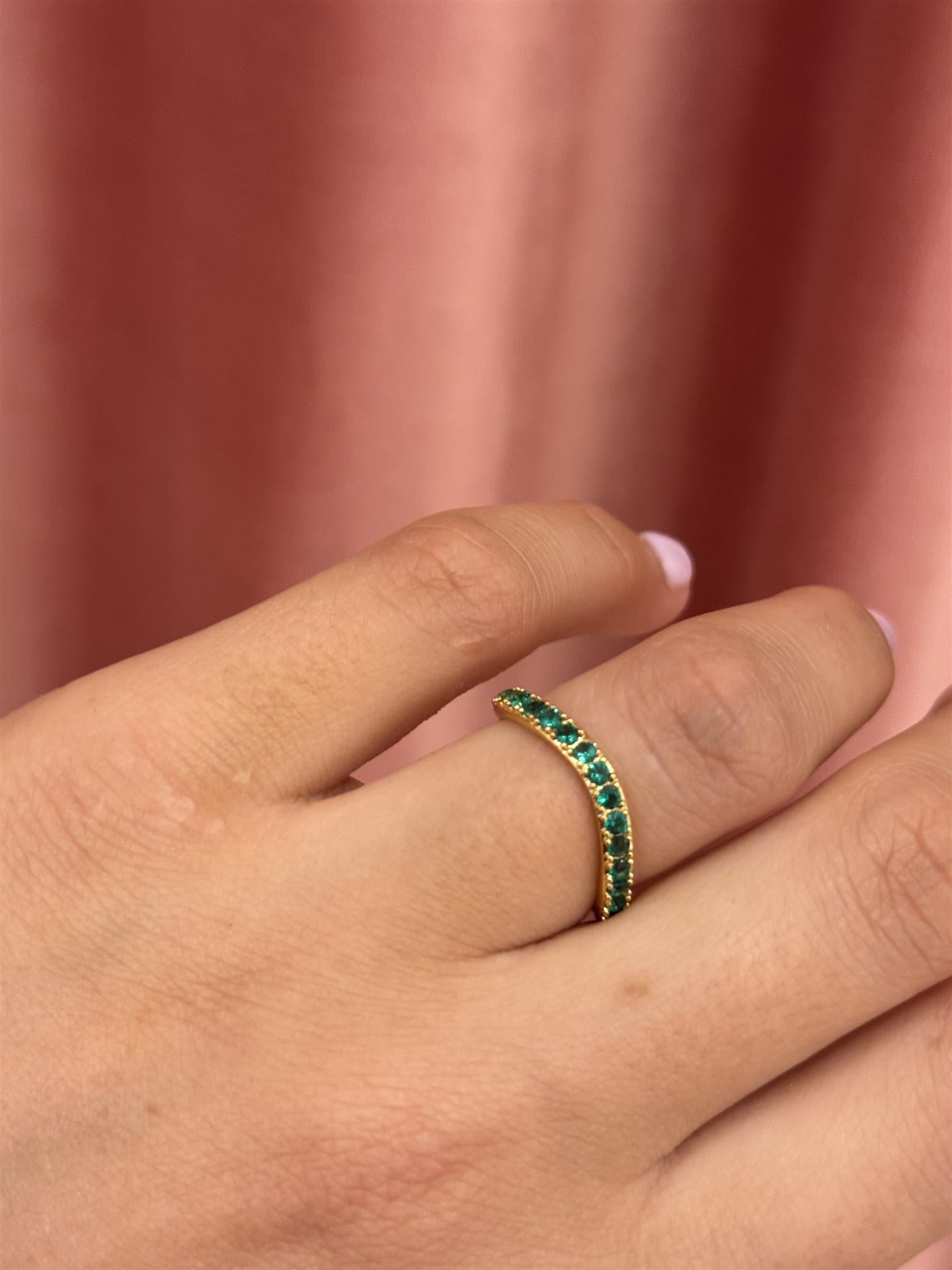 PICO Amelia Ring Green - Farmor Ingvarda