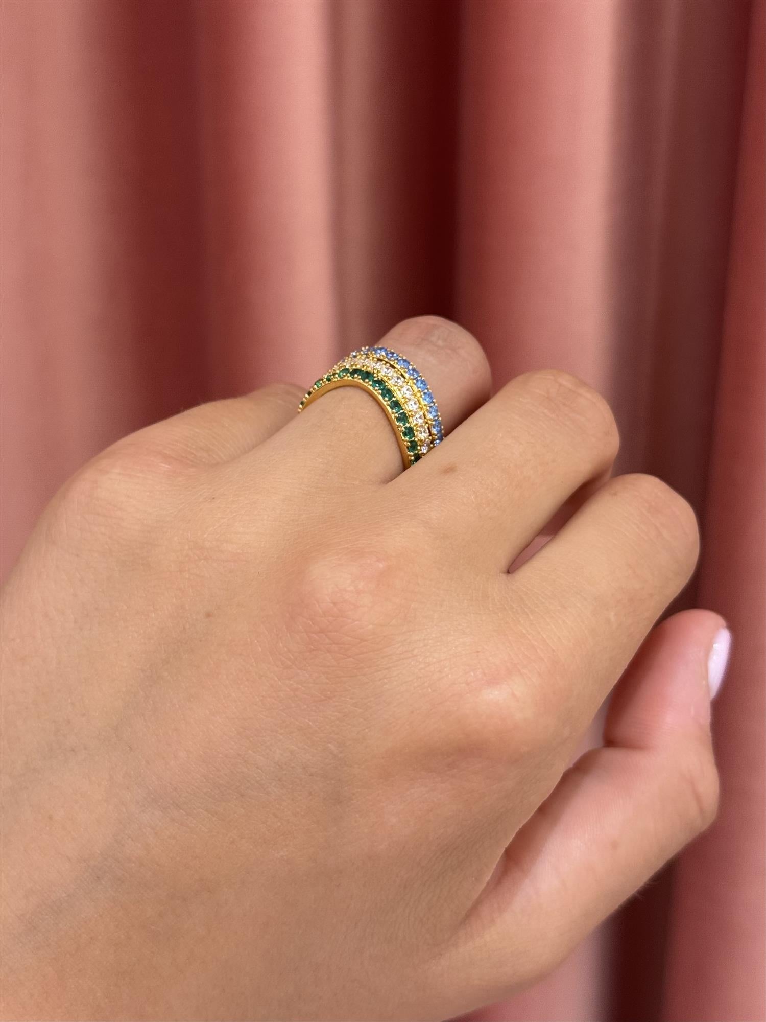 PICO Amelia Ring Green - Farmor Ingvarda