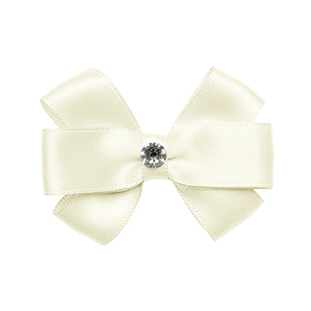 PRINSESSEFIN Marietta hårsløyfe M 6cm,Swarovski,Vanilla - Farmor Ingvarda