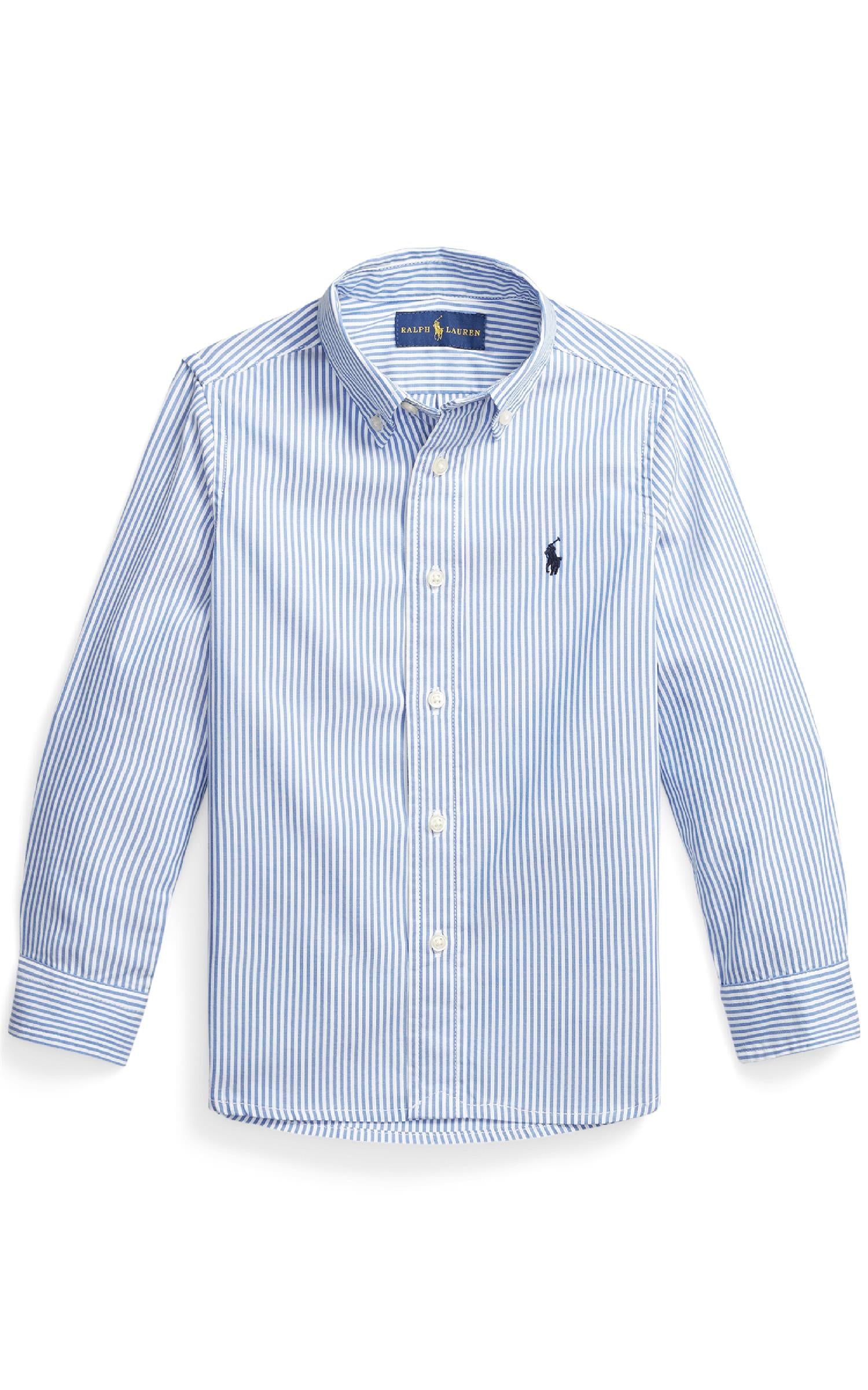 RALPH LAUREN 2-7År Slim Fit-Tops Shirt Blå/Stripet - Farmor Ingvarda