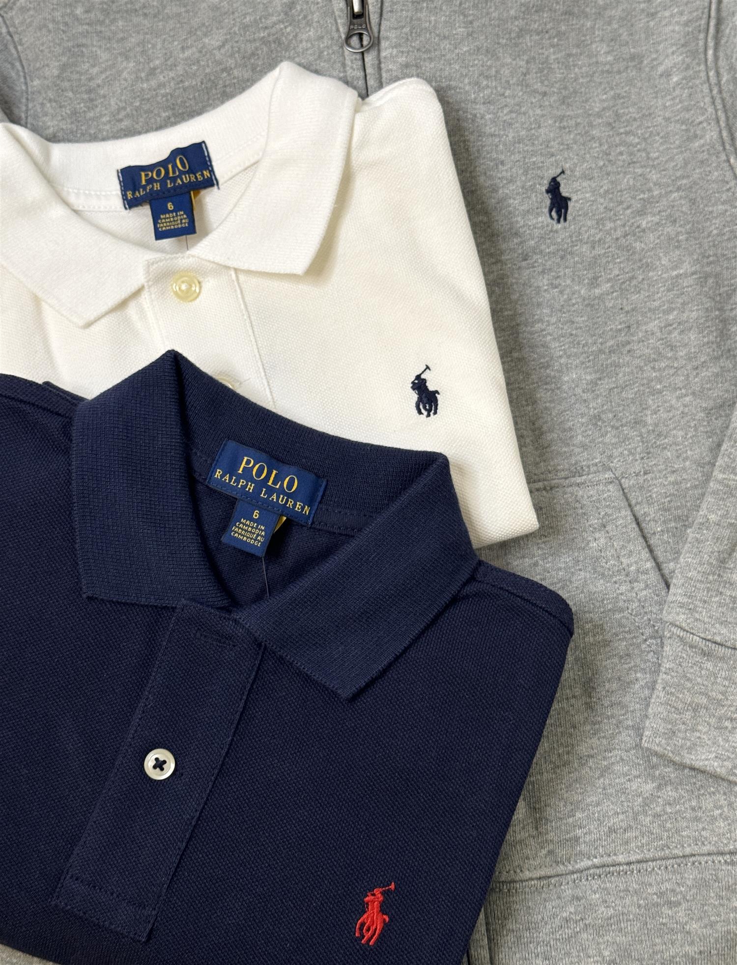 RALPH LAUREN 2-7År The Iconic Mesh Polo Shirt Mørkeblå - Farmor Ingvarda