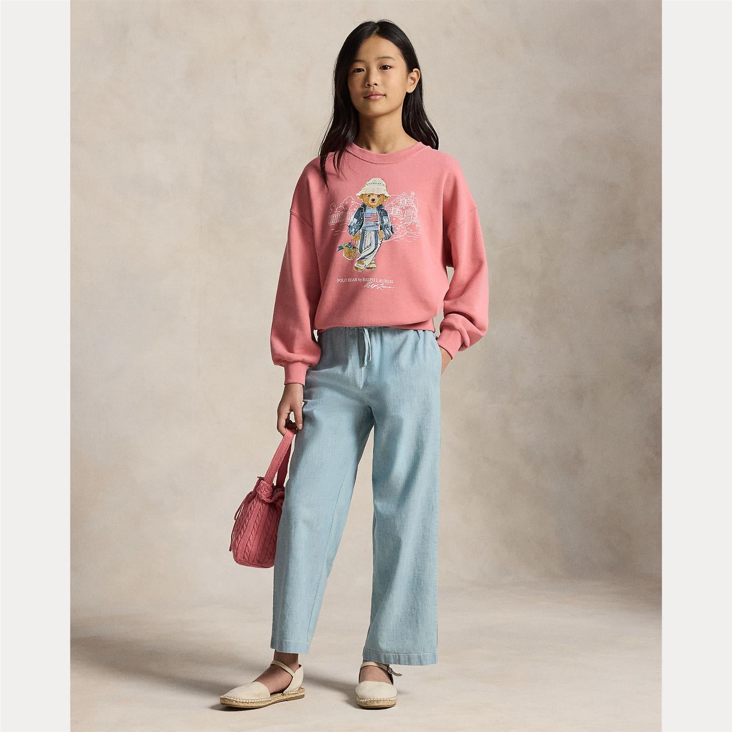 RALPH LAUREN 8-16År Polo Bear Crewneck, Jente - Farmor Ingvarda