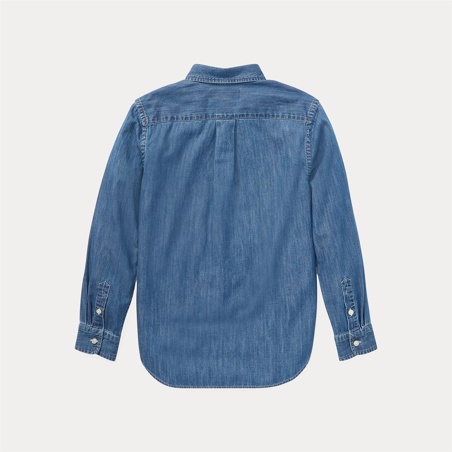 RALPH LAUREN 8-16År Denim skjorte Chambray Blå - Farmor Ingvarda