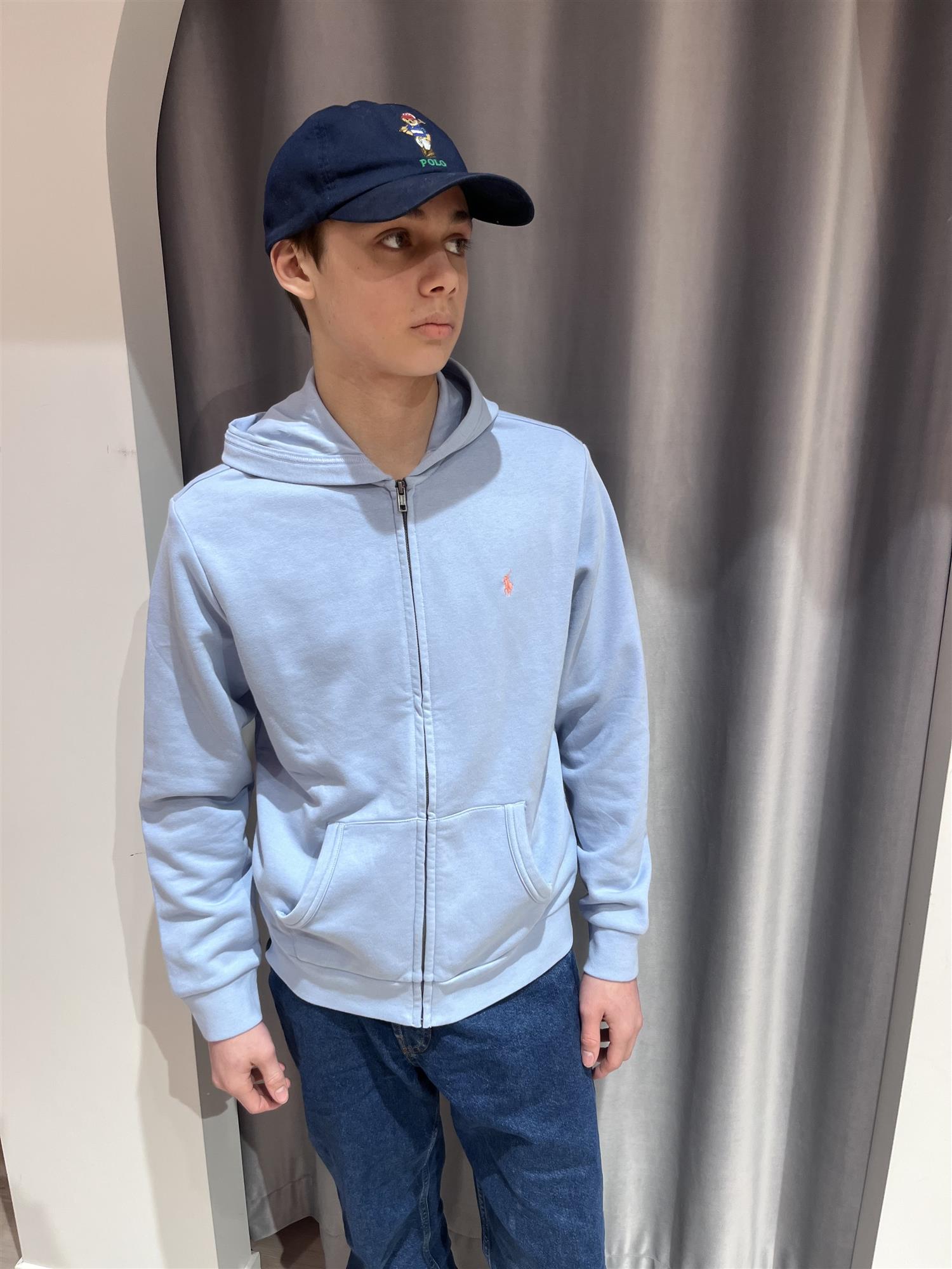 RALPH LAUREN 8-16År Full Zip Hoodie - Farmor Ingvarda