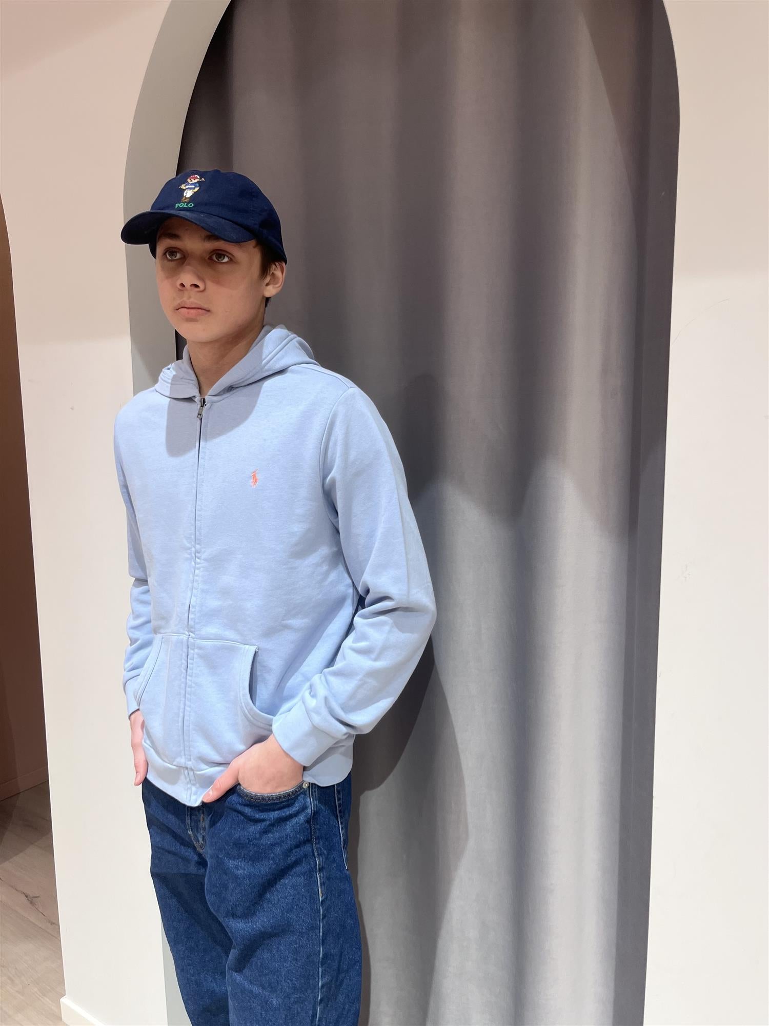 RALPH LAUREN 8-16År Full Zip Hoodie - Farmor Ingvarda