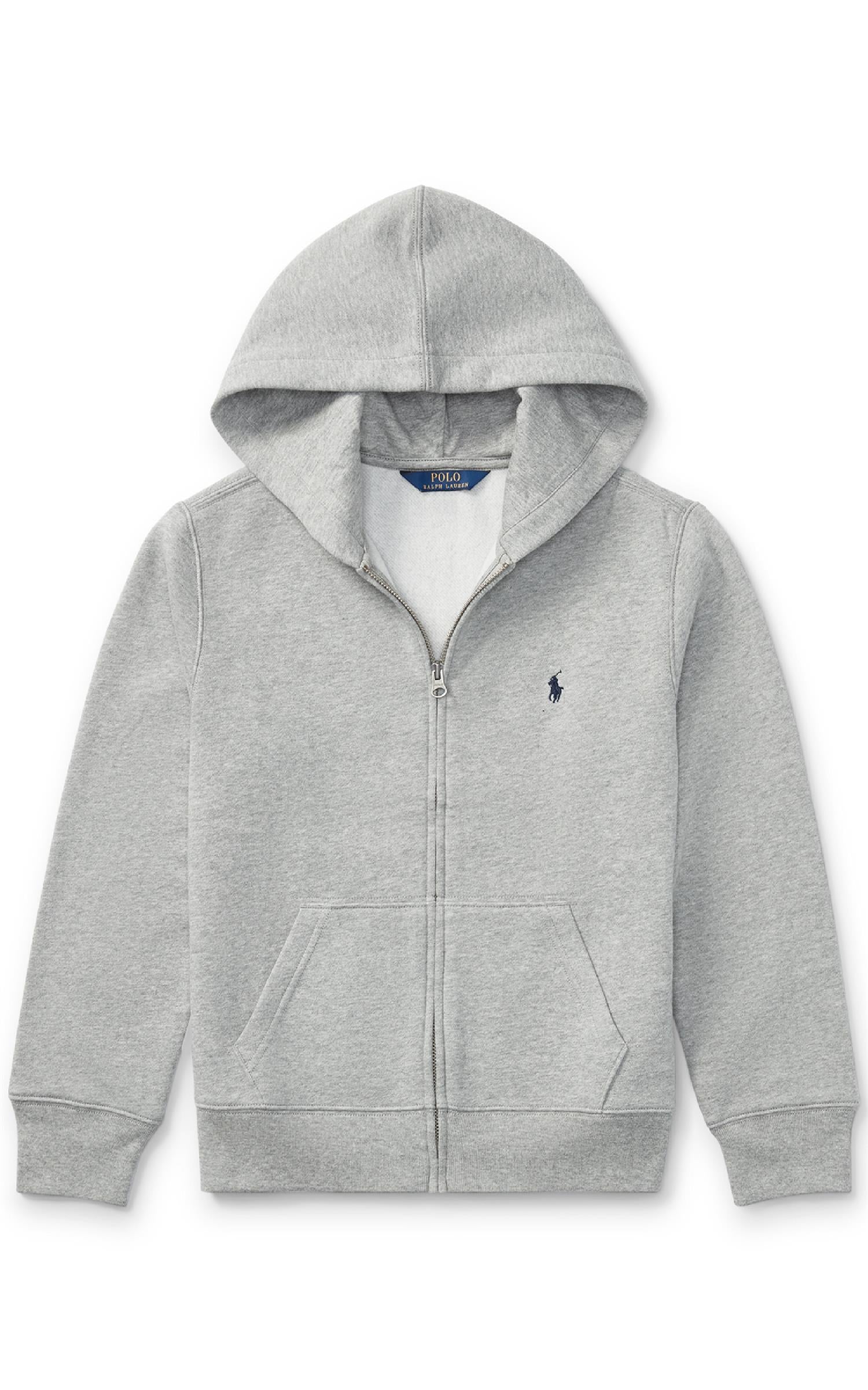 RALPH LAUREN 8-16År Full Zip Hoodie Grå - Farmor Ingvarda