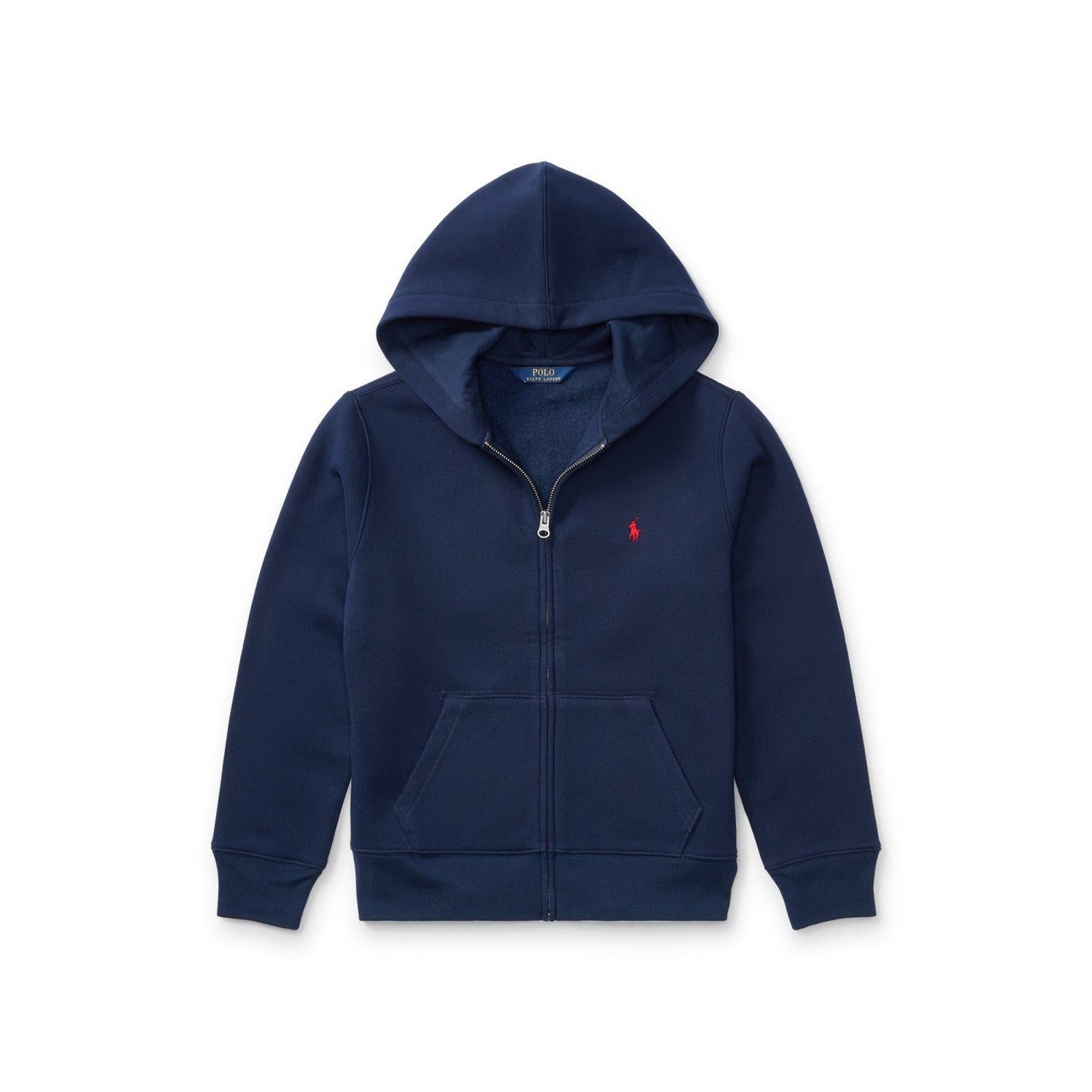 RALPH LAUREN 8-16År Full Zip Hoodie Mørkeblå - Farmor Ingvarda
