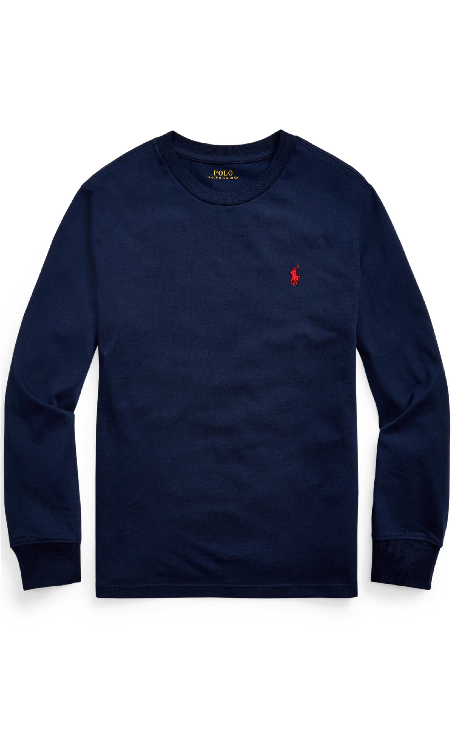 RALPH LAUREN 8-16År Long Sleeve T-shirt Mørkeblå - Farmor Ingvarda