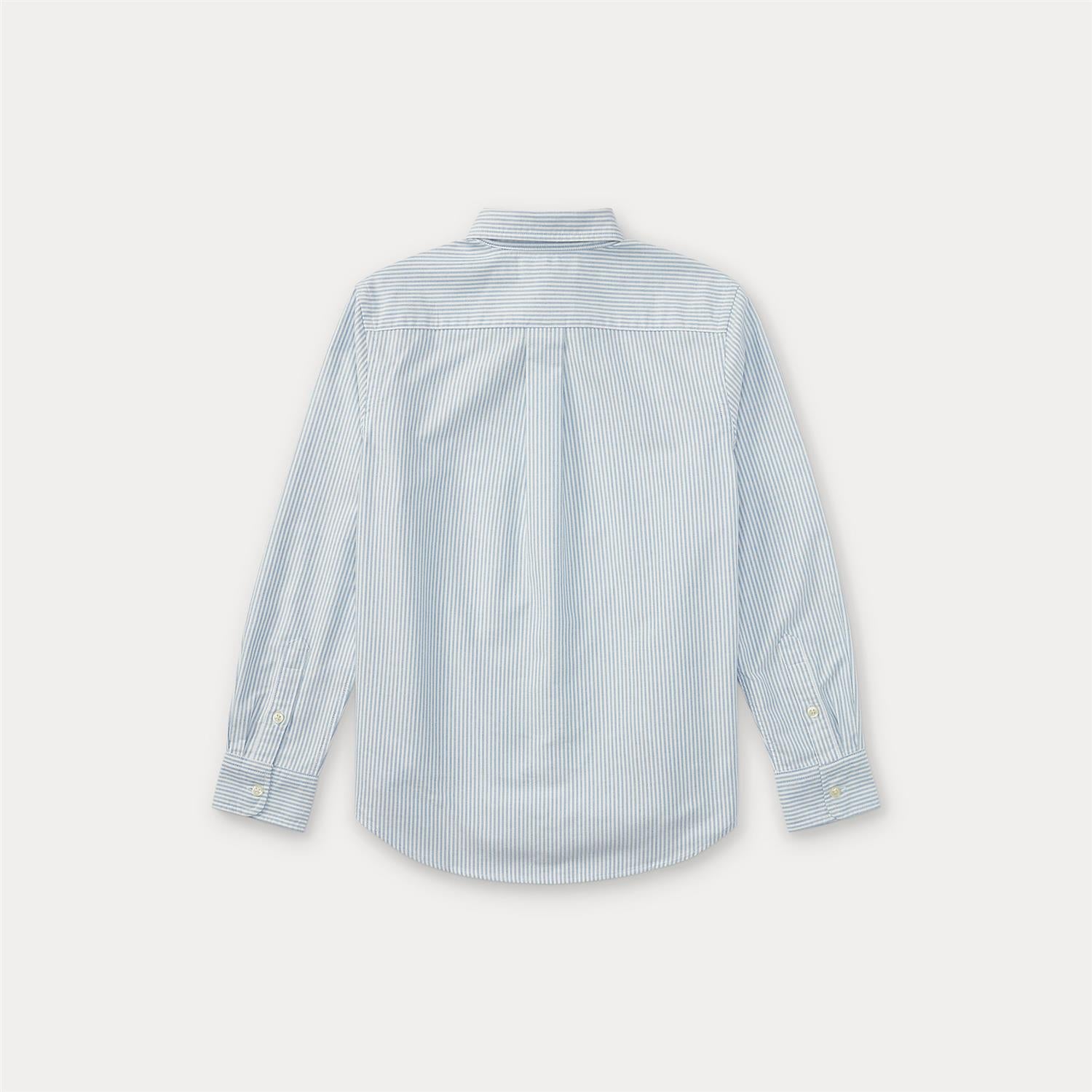RALPH LAUREN 8-16År Oxford Shirt,Striper Blå/Hvit - Farmor Ingvarda