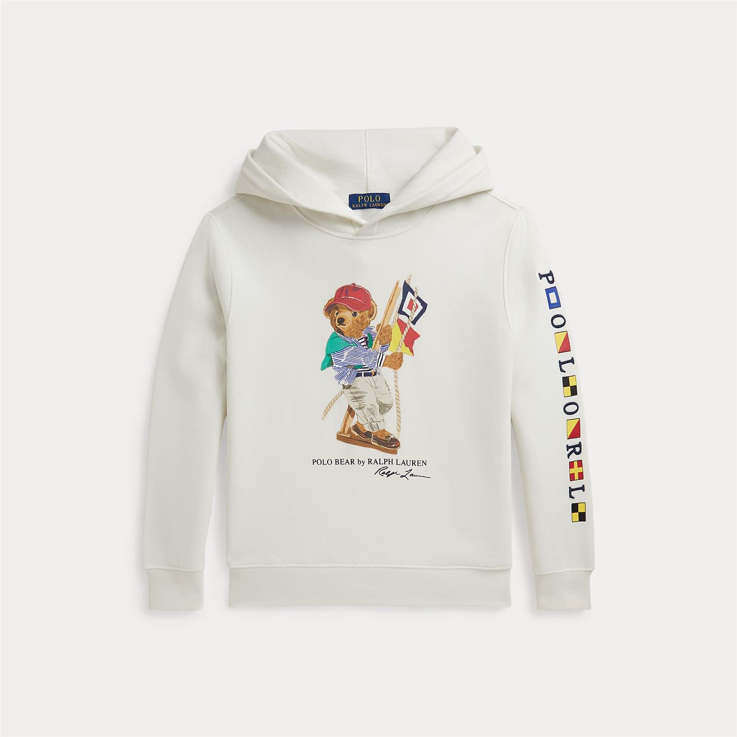 RALPH LAUREN 8-16År Polo Bear Hettegenser Hvit - Farmor Ingvarda