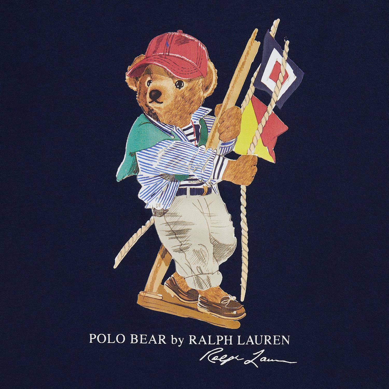 RALPH LAUREN 8-16År Polo Bear T-skjorte Navy Blue - Farmor Ingvarda