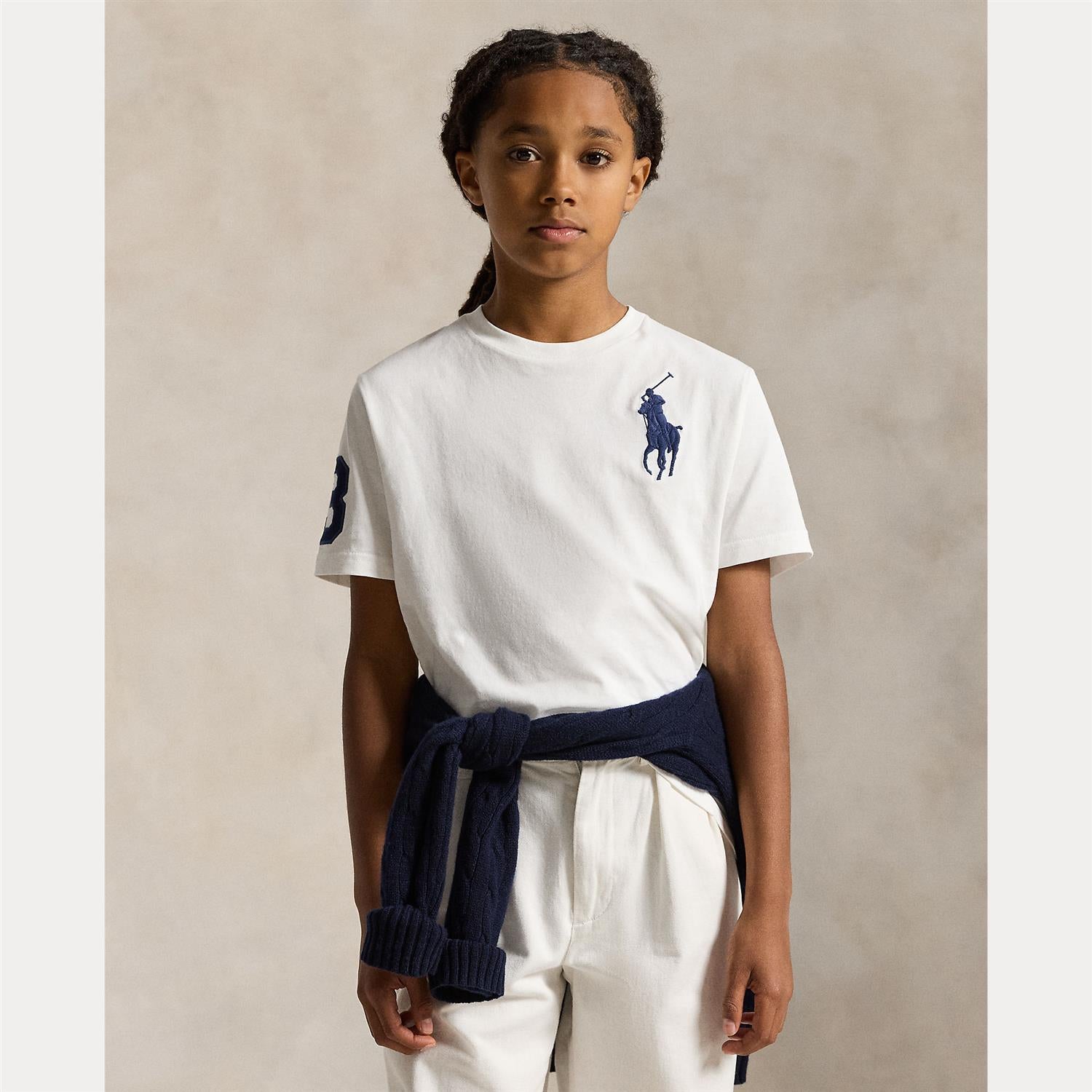 RALPH LAUREN 8-16År T-skjorte stor logo Hvit - Farmor Ingvarda