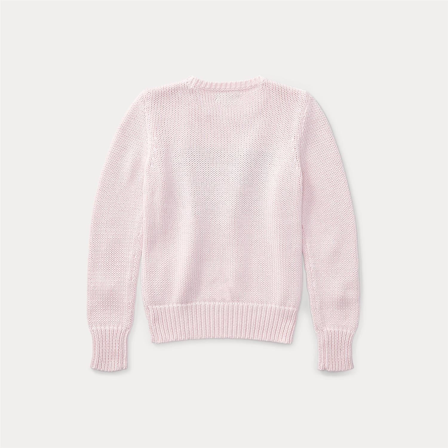 RALPH LAUREN 8-16År Flag CN Sweater,Jente Lys Rosa - Farmor Ingvarda
