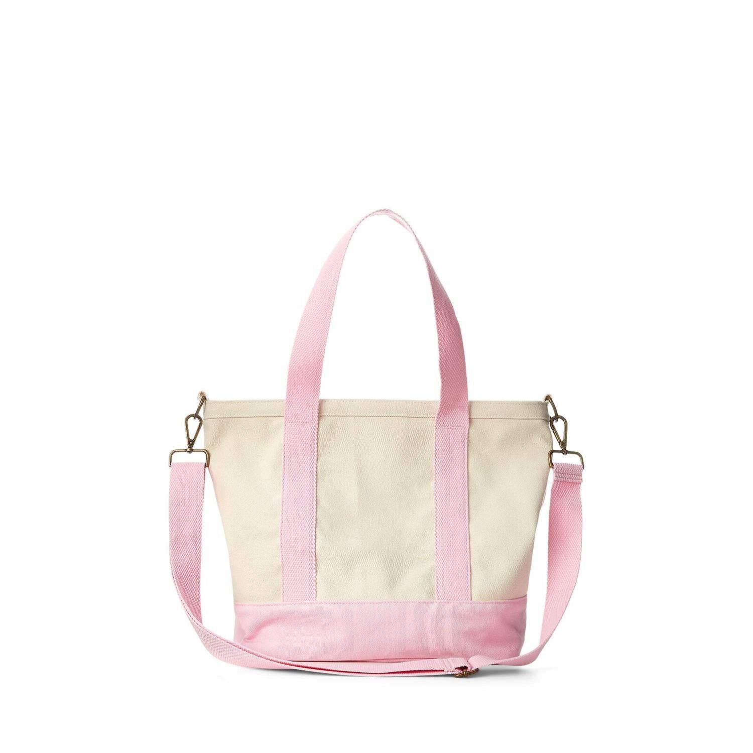 RALPH LAUREN 8-16År Polo Player Tote Lyserosa/Krem - Farmor Ingvarda
